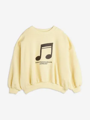 Mädchen Notiz Bestickter Sweatshirt in Gelb