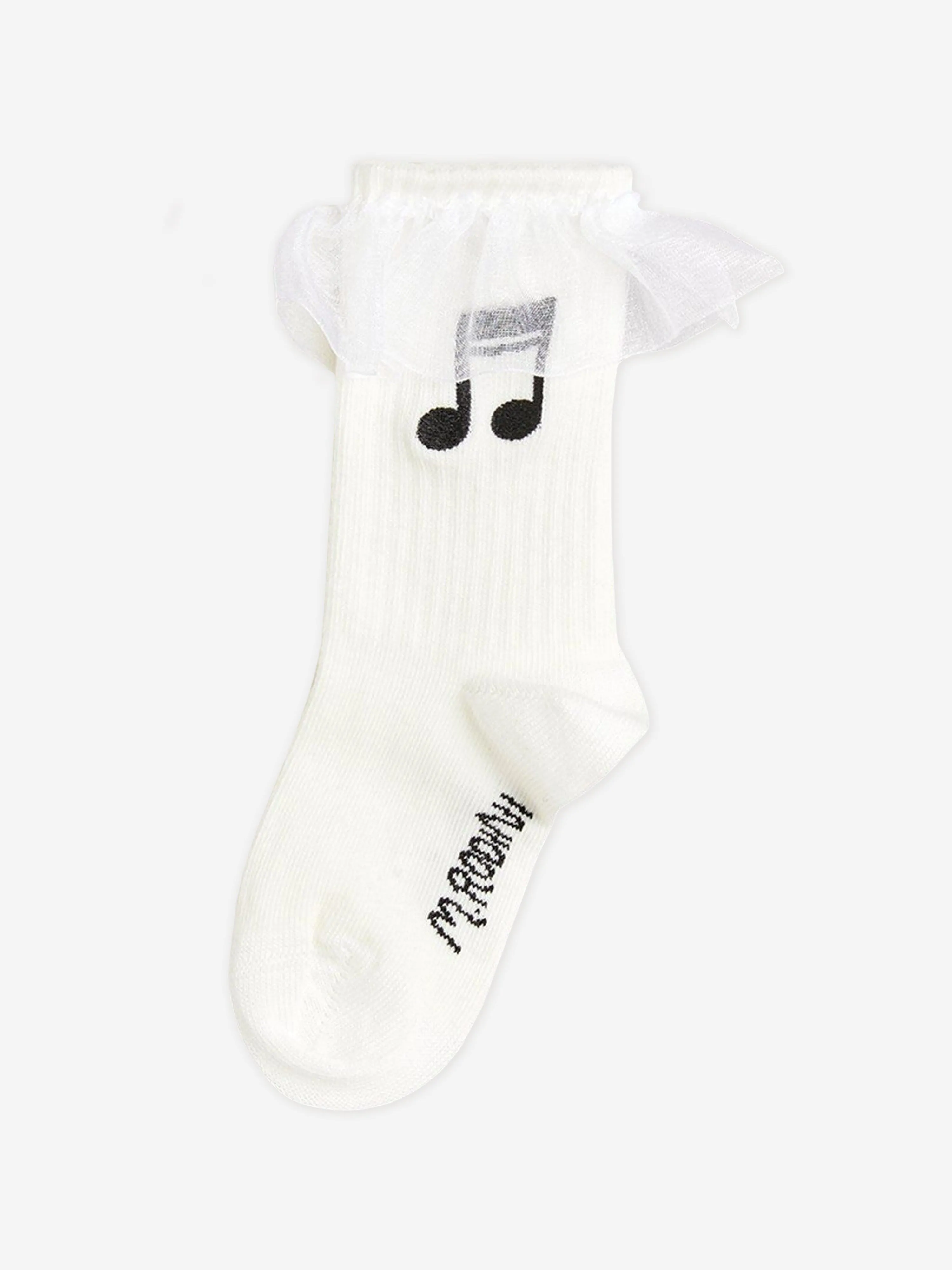 Mädchen Notiz Rüschen Socken in Weiß