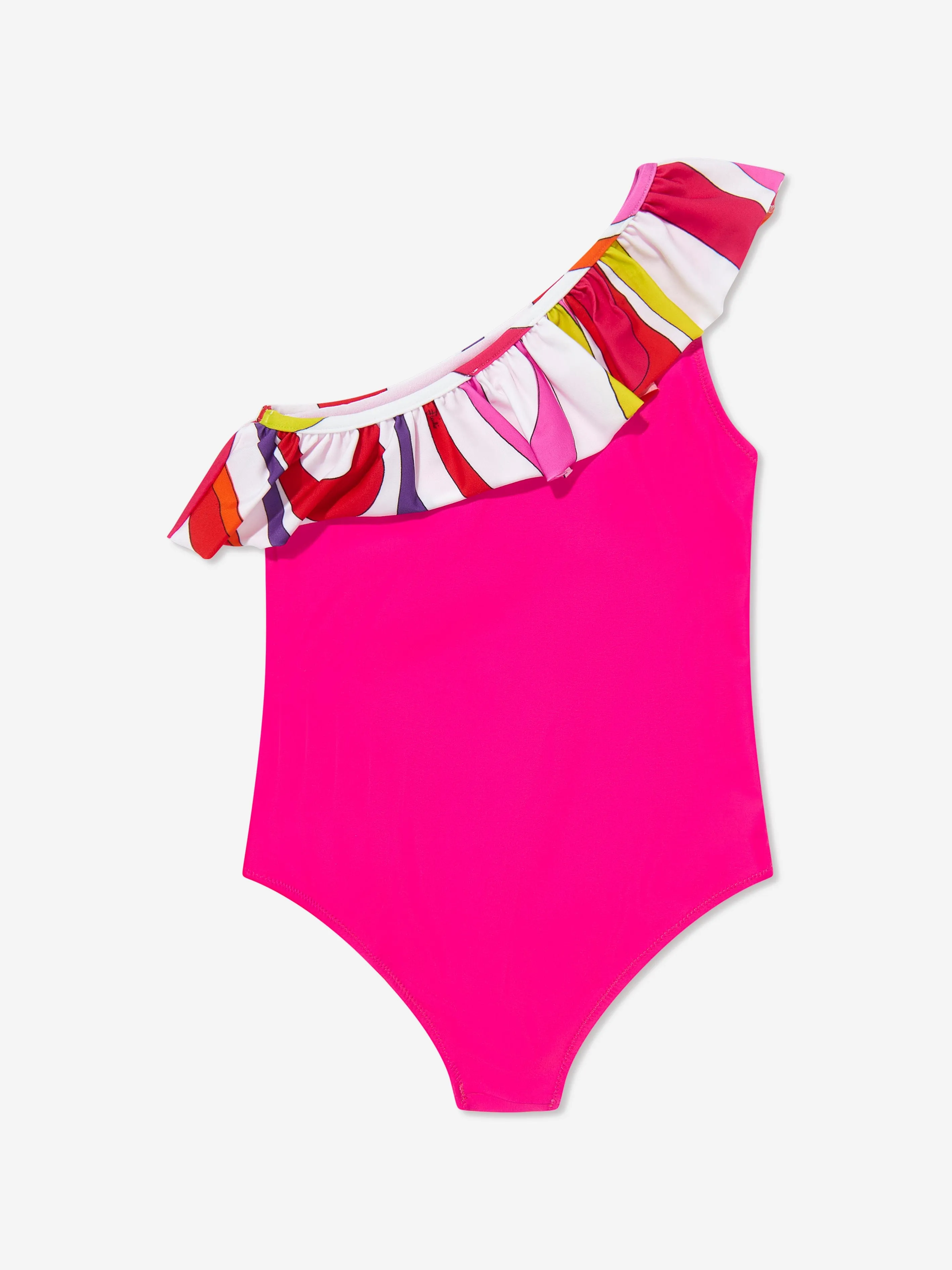Mädchen Ein-Schulter Badeanzug in Rosa