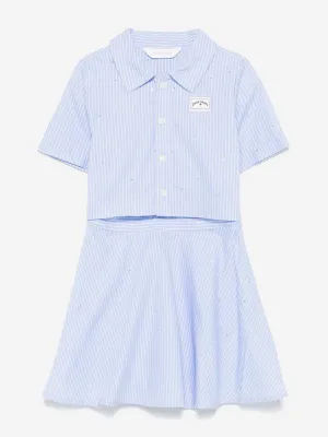 Mädchen PA Over Pailletten-Shirtkleid in Blau