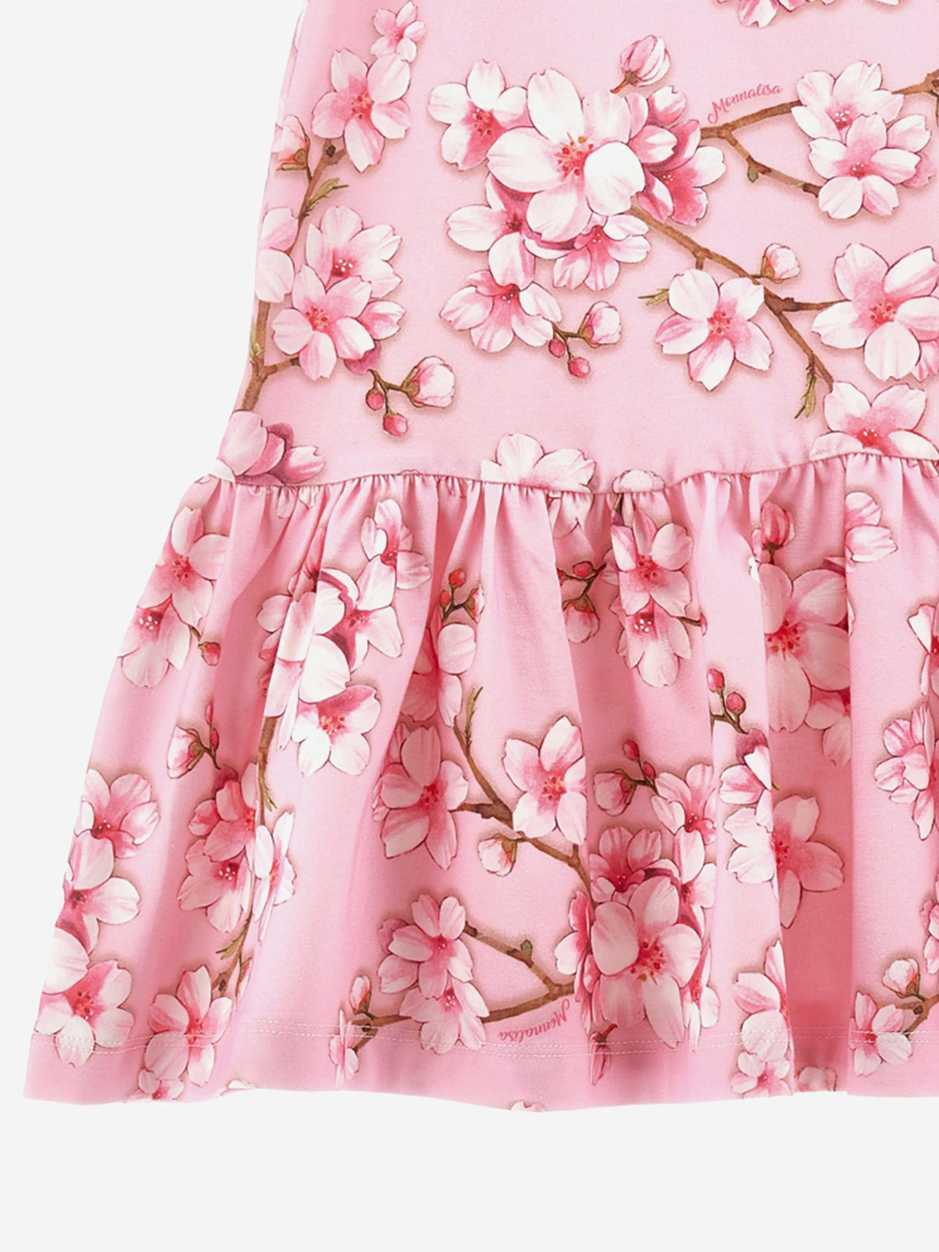 Mädchen Pfirsichblüten Jersey-Kleid in Rosa