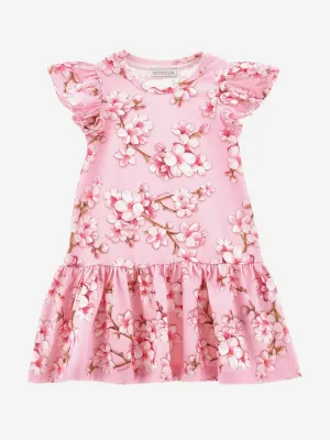 Mädchen Pfirsichblüten Jersey-Kleid in Rosa