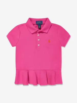 Mädchen Peplum Polo-Shirt in Rosa