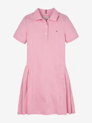 Mädchen Polo Kleid in Rosa