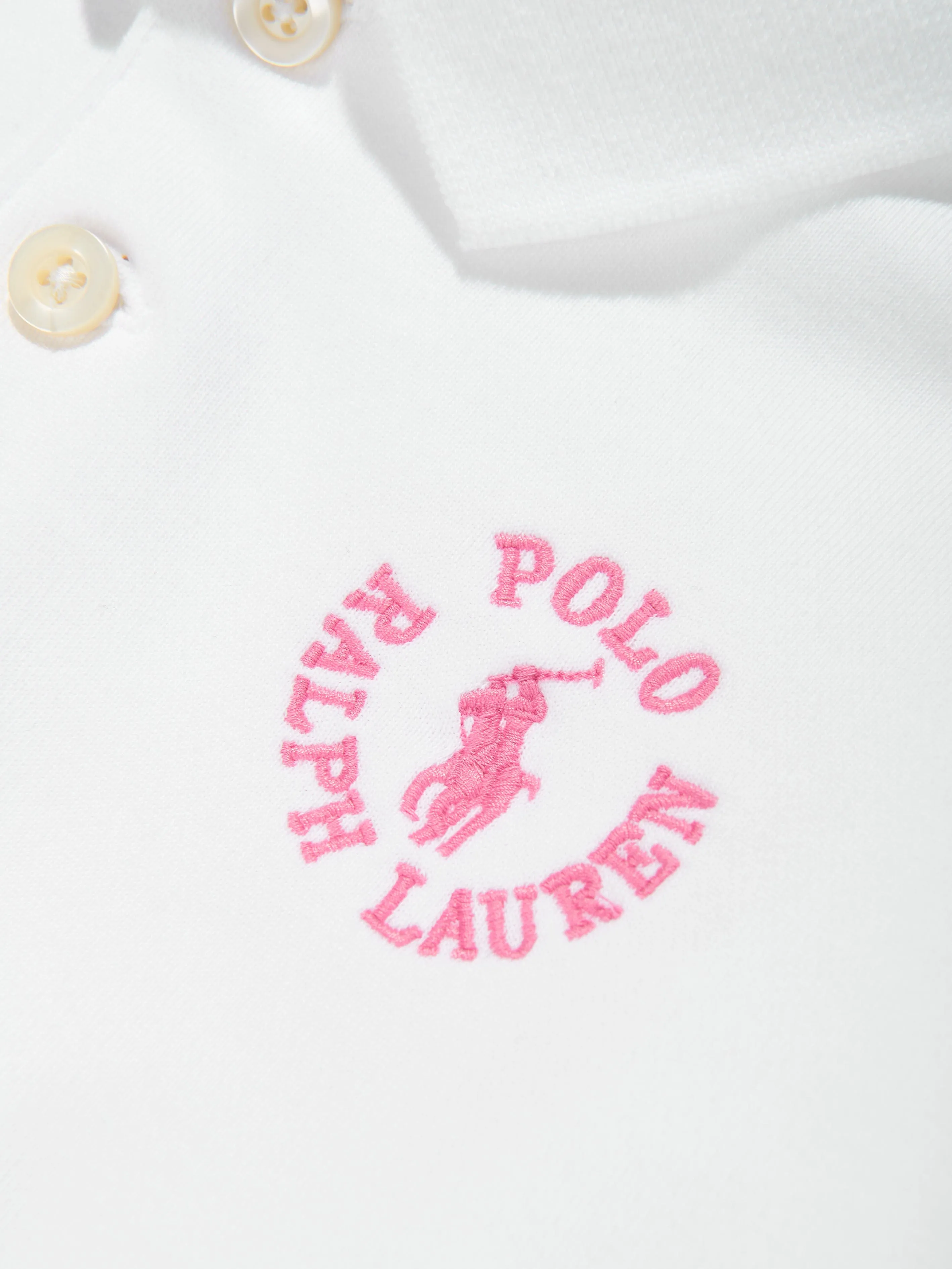 Mädchen Polo Sweatshirt in Weiß