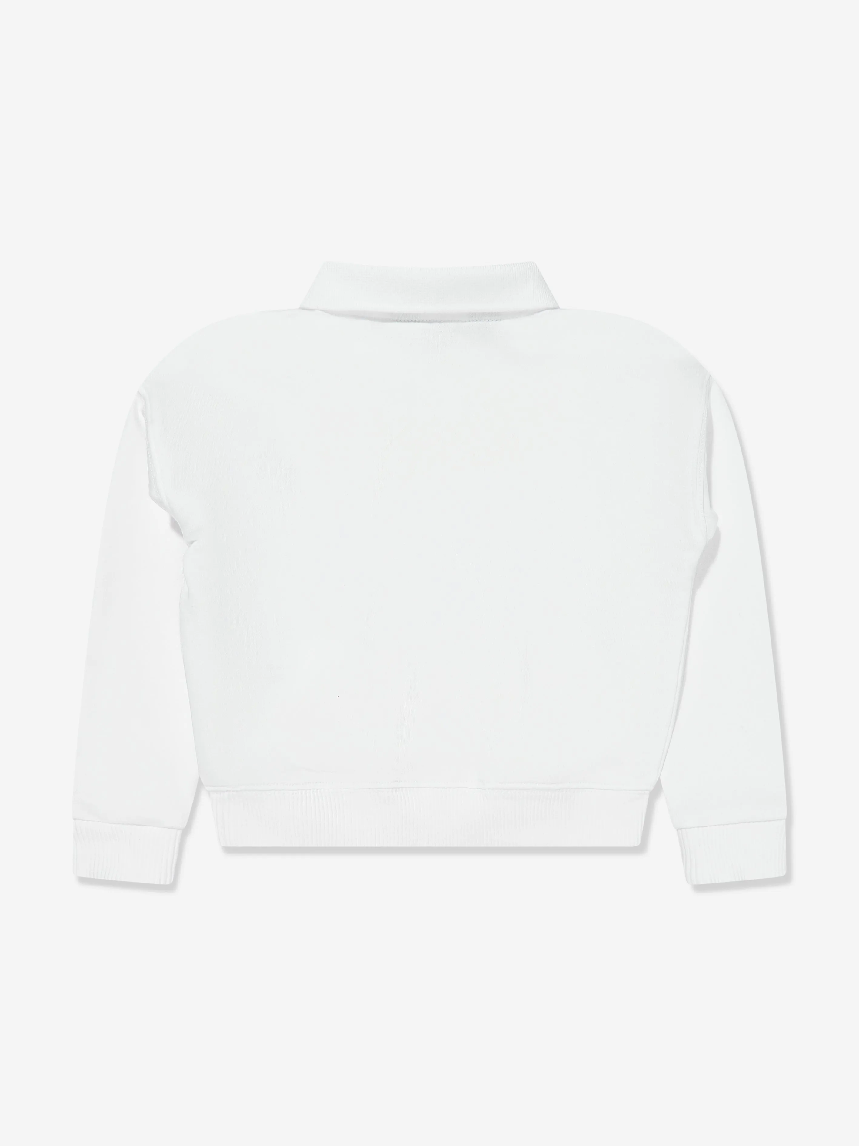 Mädchen Polo Sweatshirt in Weiß