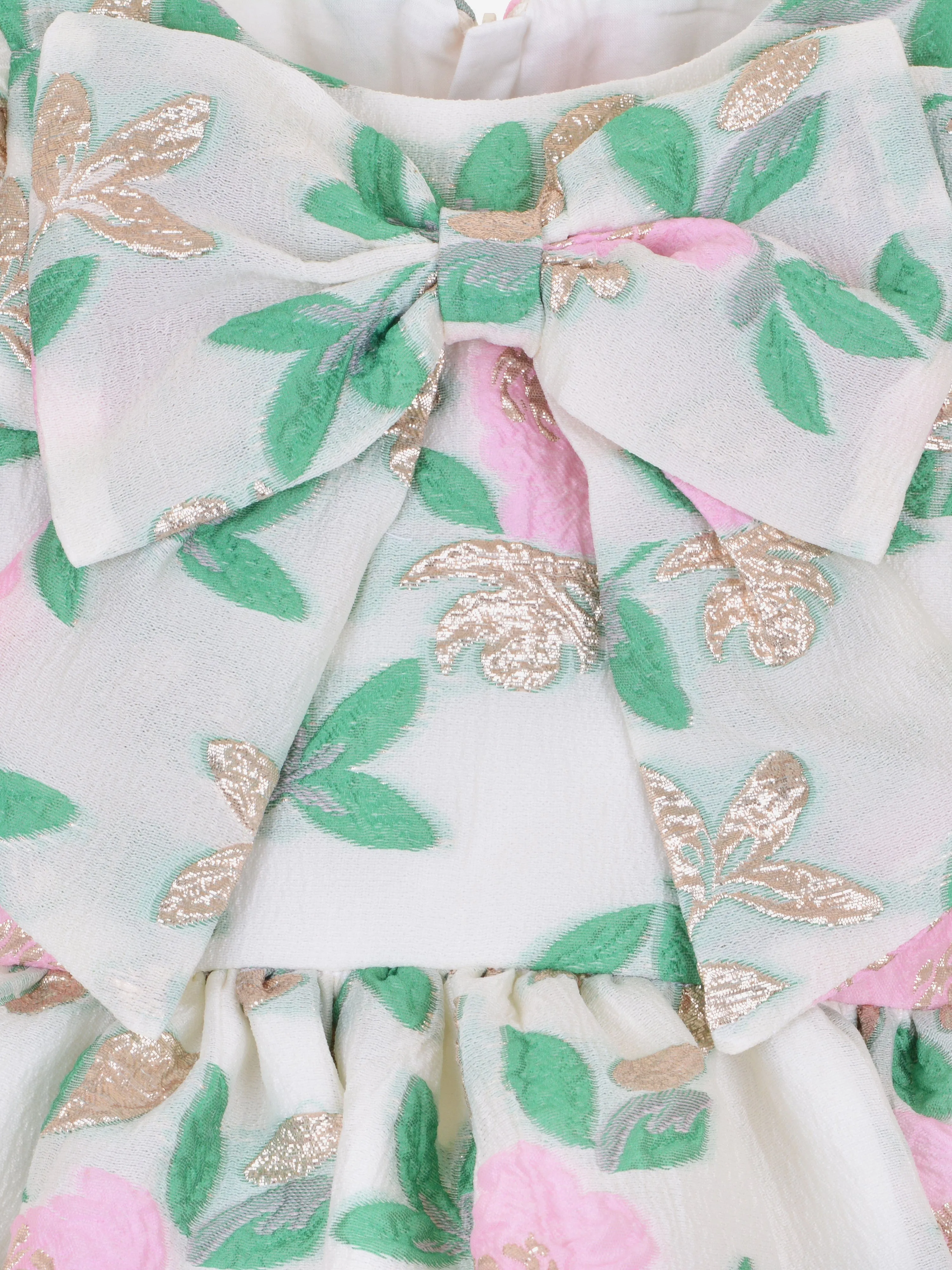 Mädchen Puffärmel Mieder Kleid in Weiß