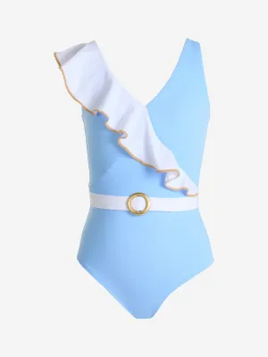 Mädchen Rebecca Badeanzug in Blau