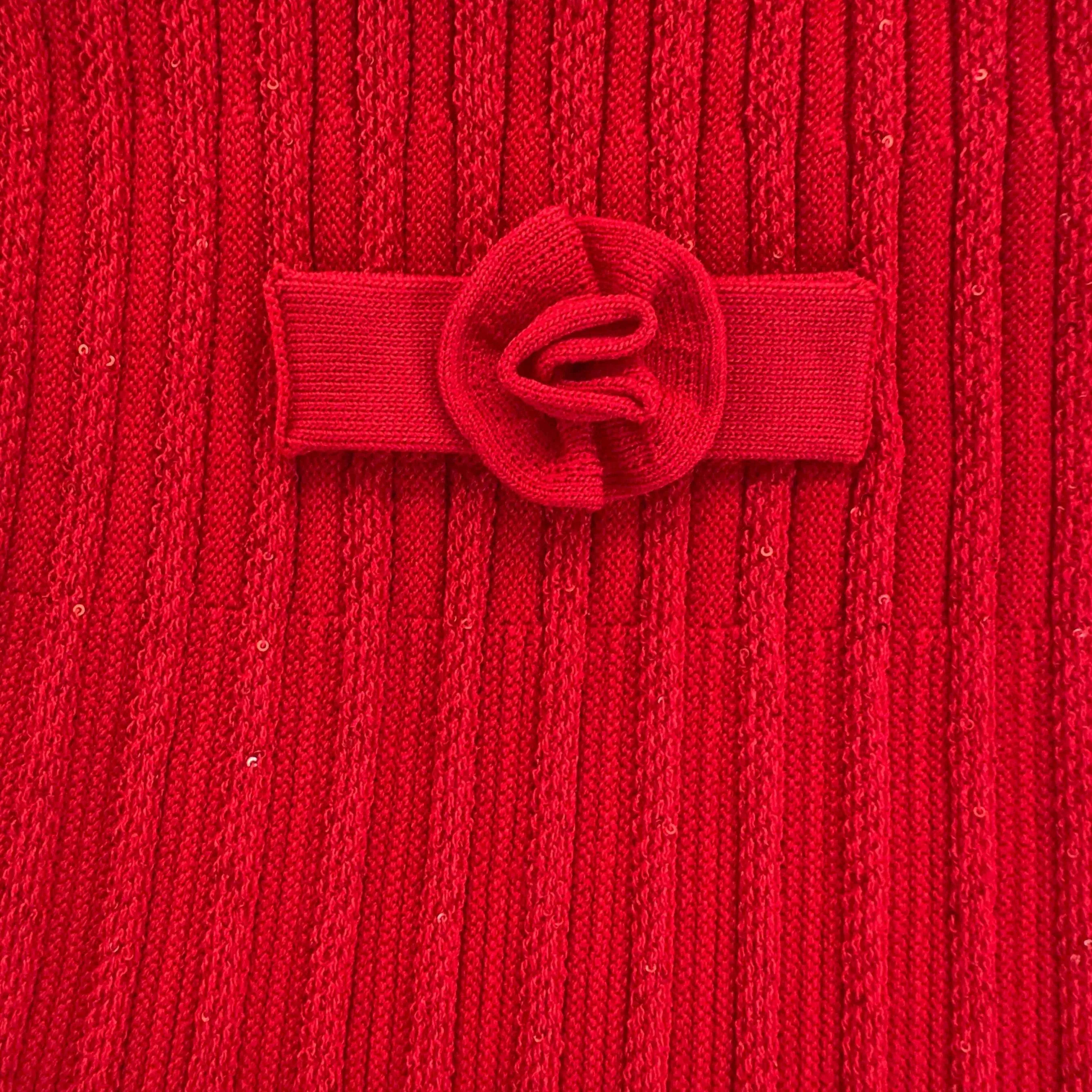 Gerippter Strickrock in Rot für Mädchen