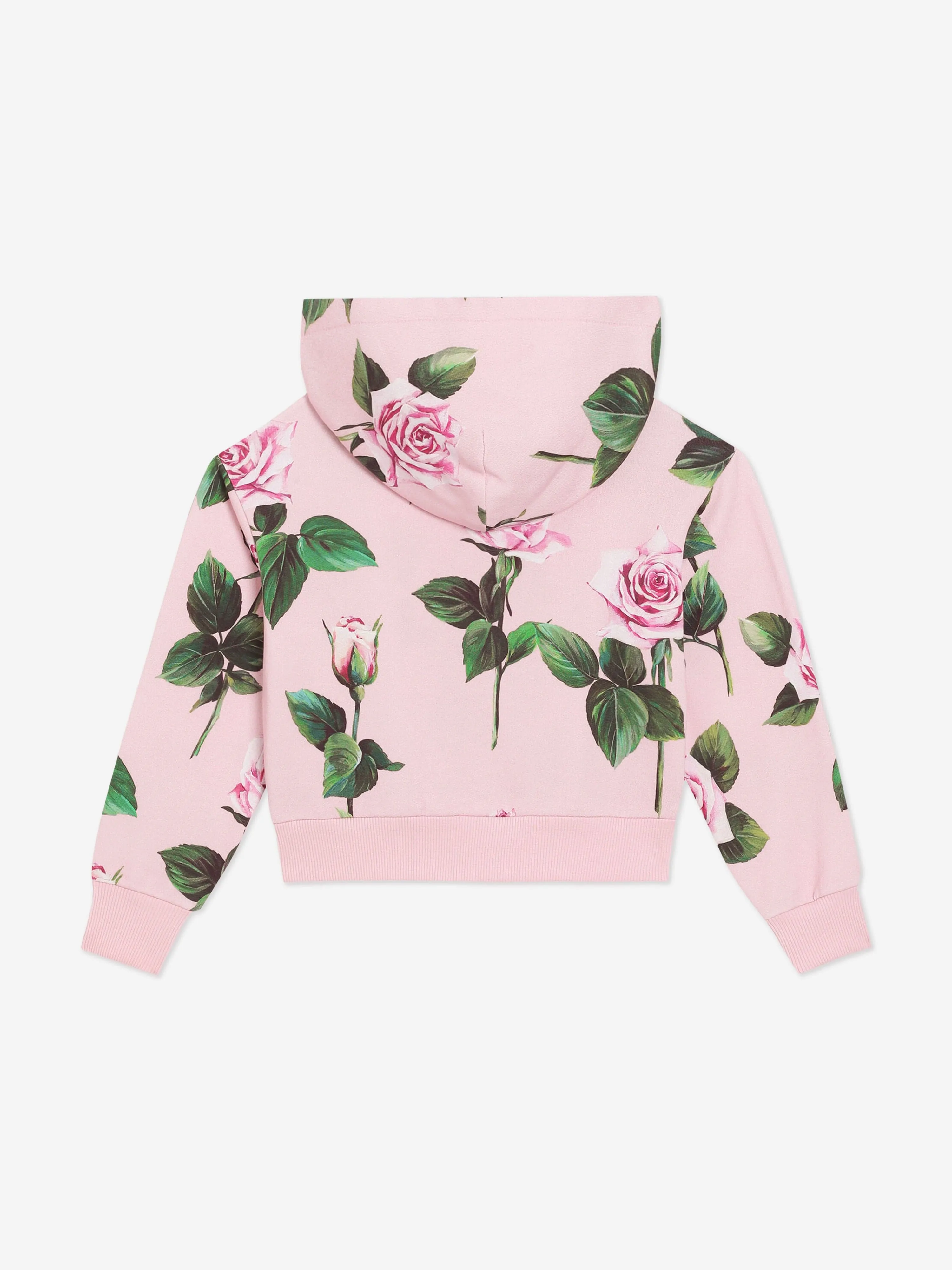 Mädchen Rose Print Reißverschluss Oberteil in Rosa