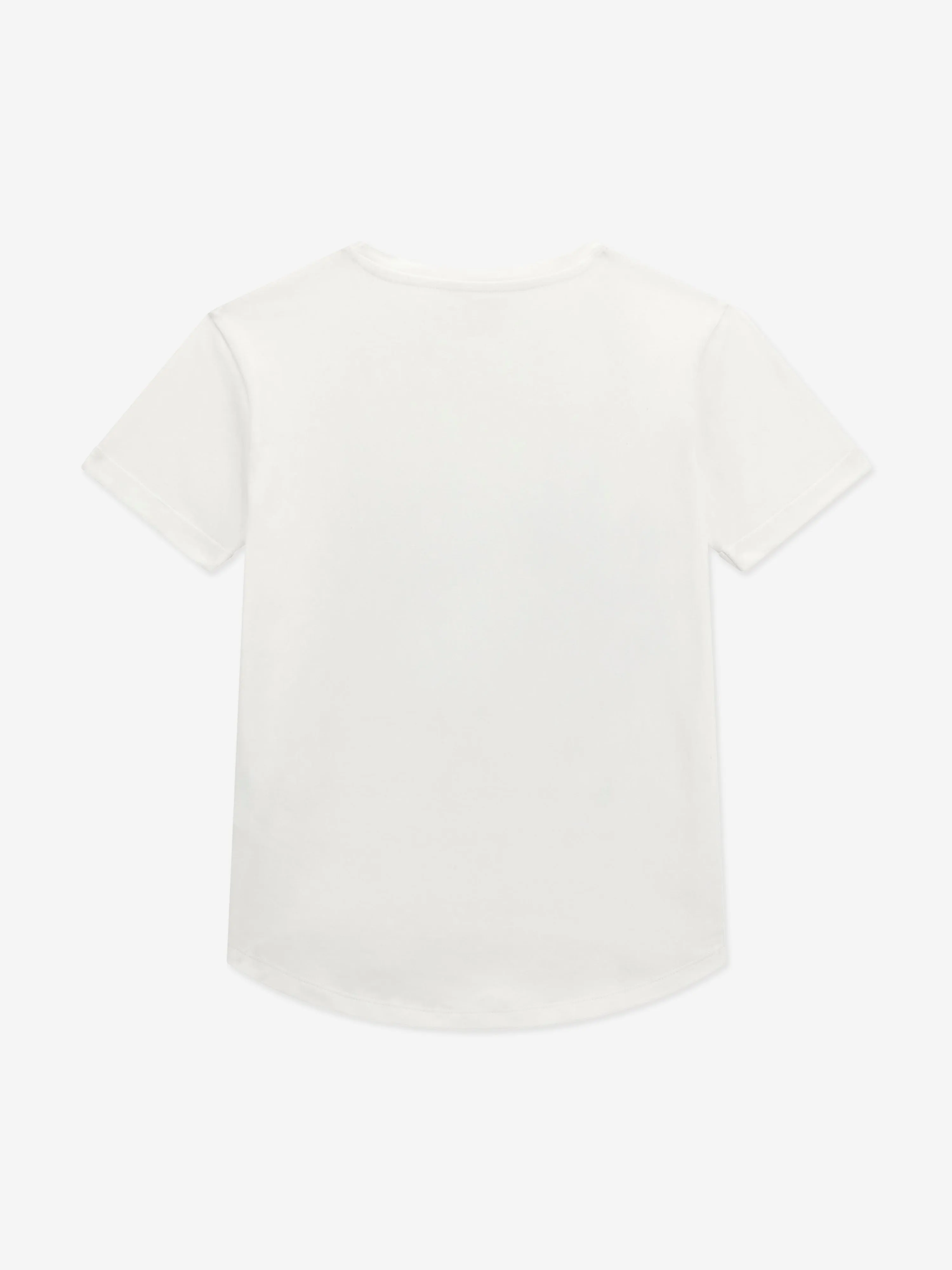Mädchen Pailletten Herz T-Shirt in Weiß