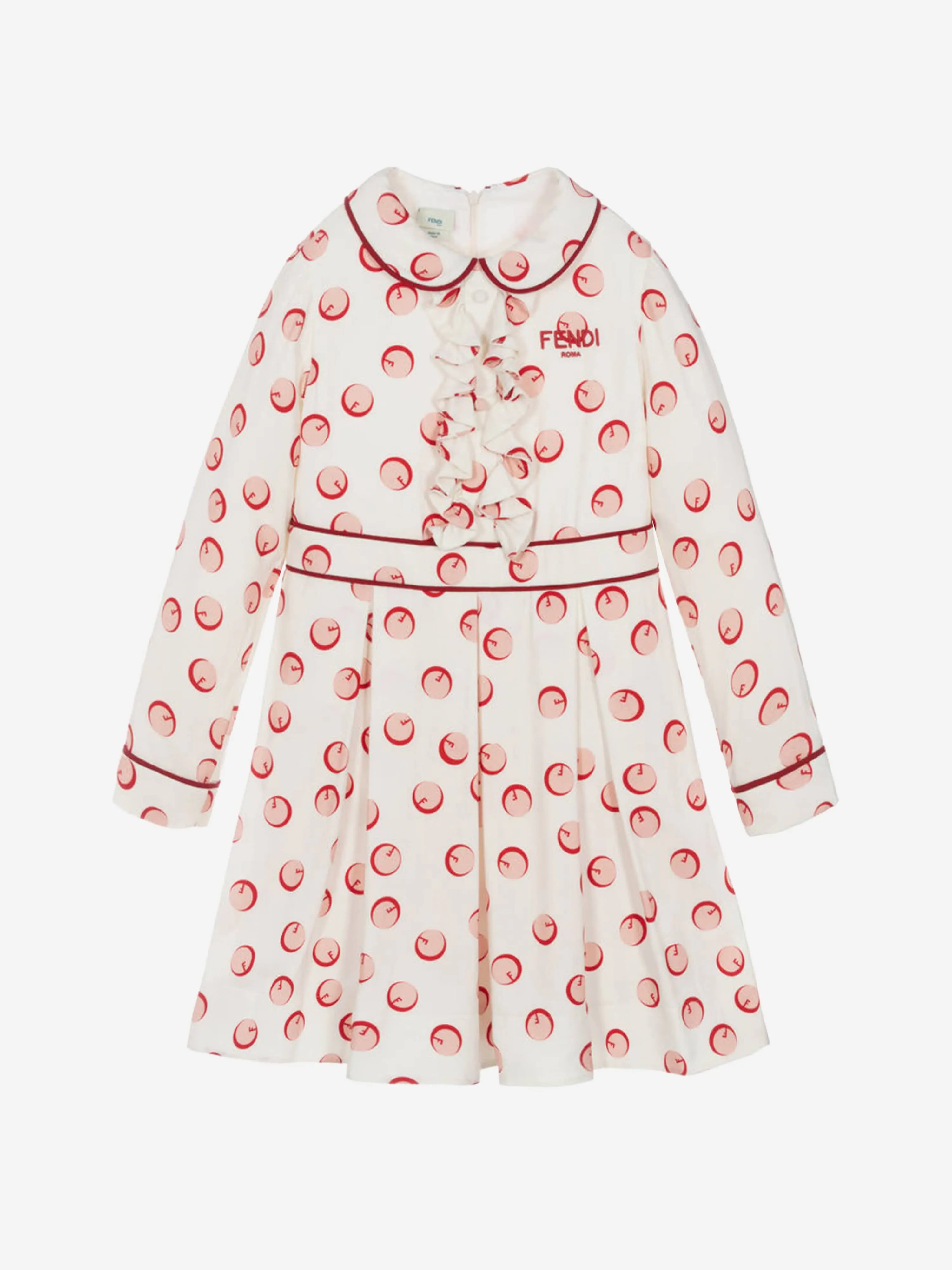 Mädchen Schatten Blasen Kleid in Weiß