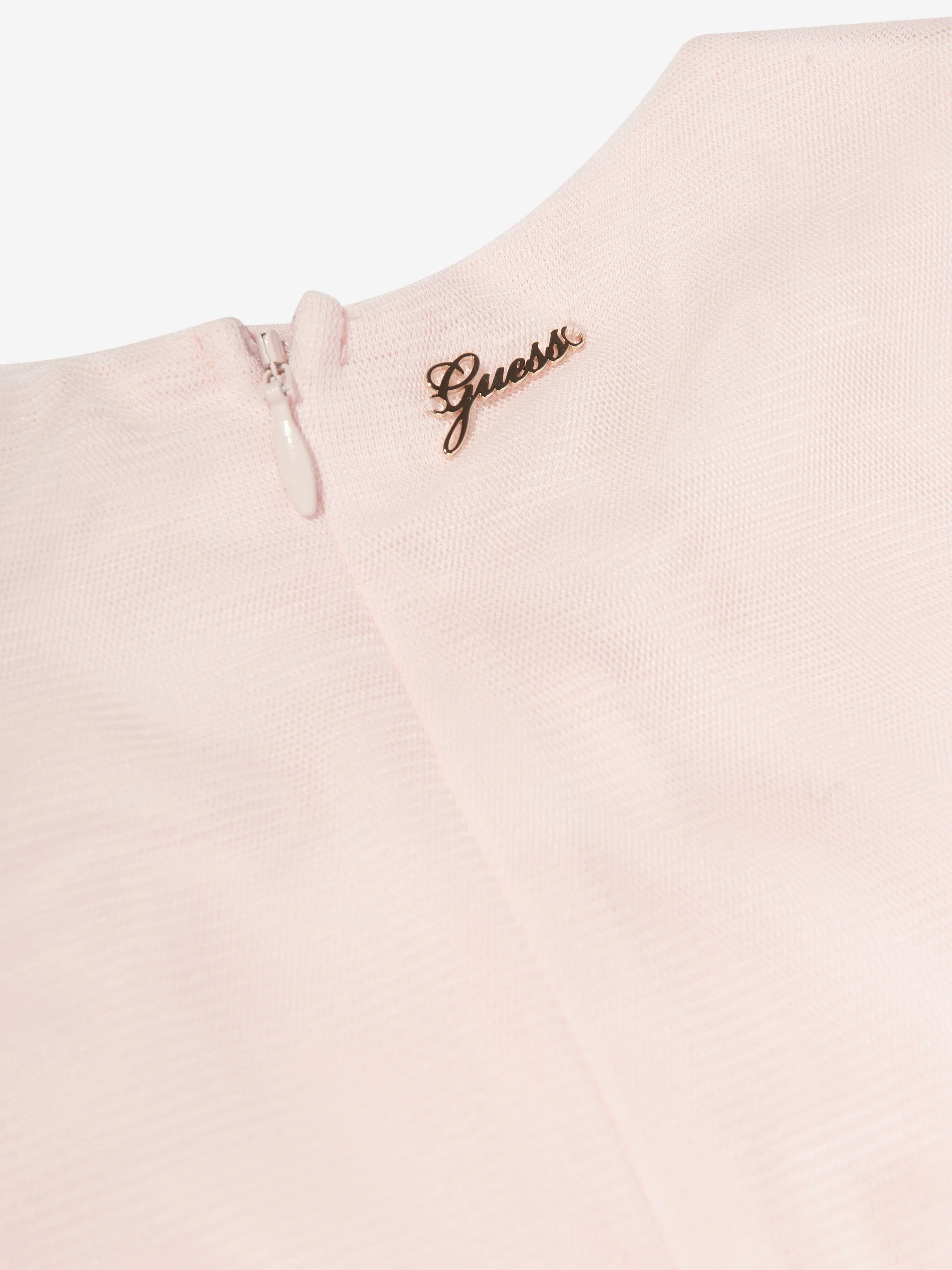 Mädchen ärmelloses Tüllkleid in Rosa