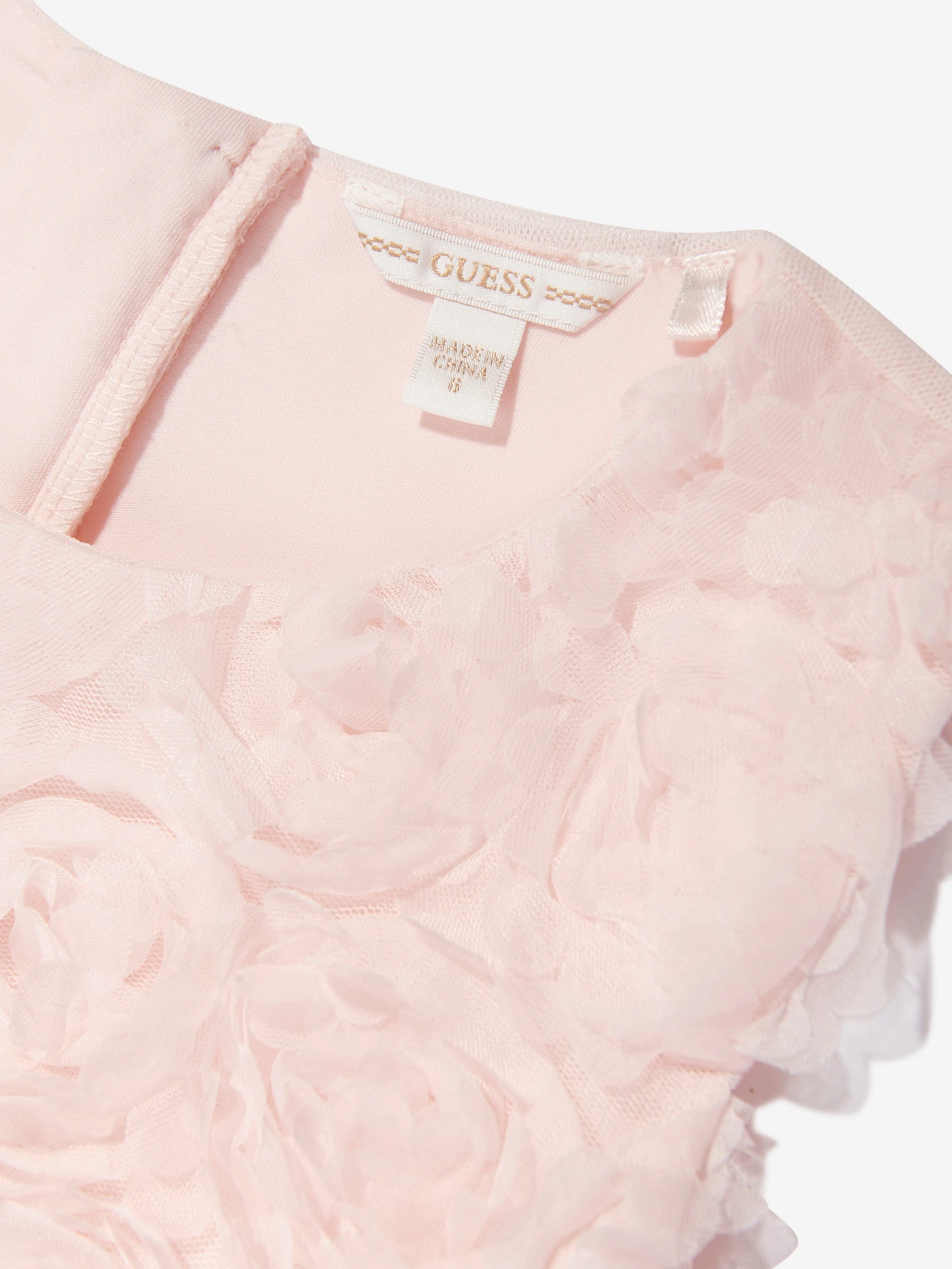 Mädchen ärmelloses Tüllkleid in Rosa