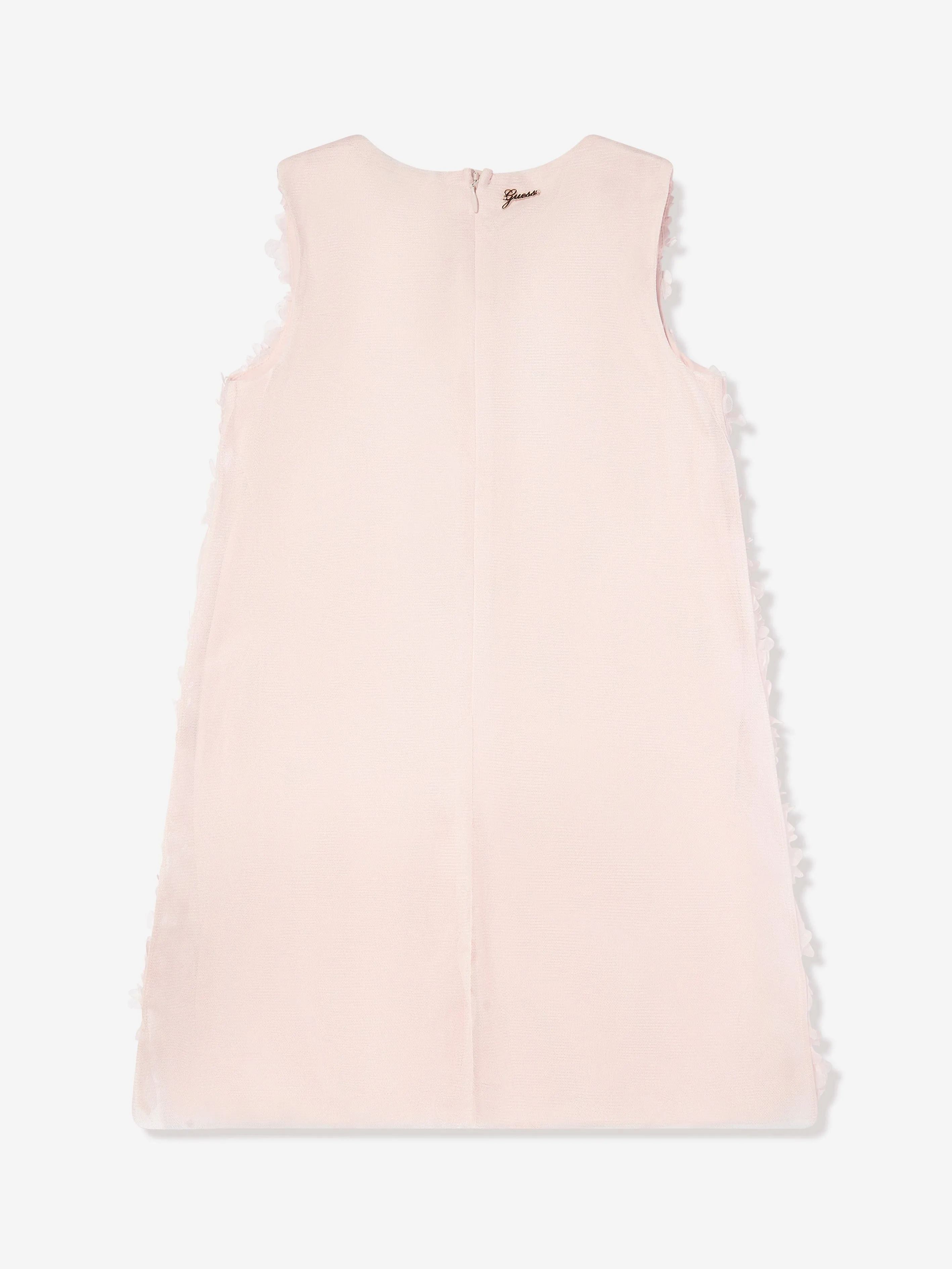 Mädchen ärmelloses Tüllkleid in Rosa