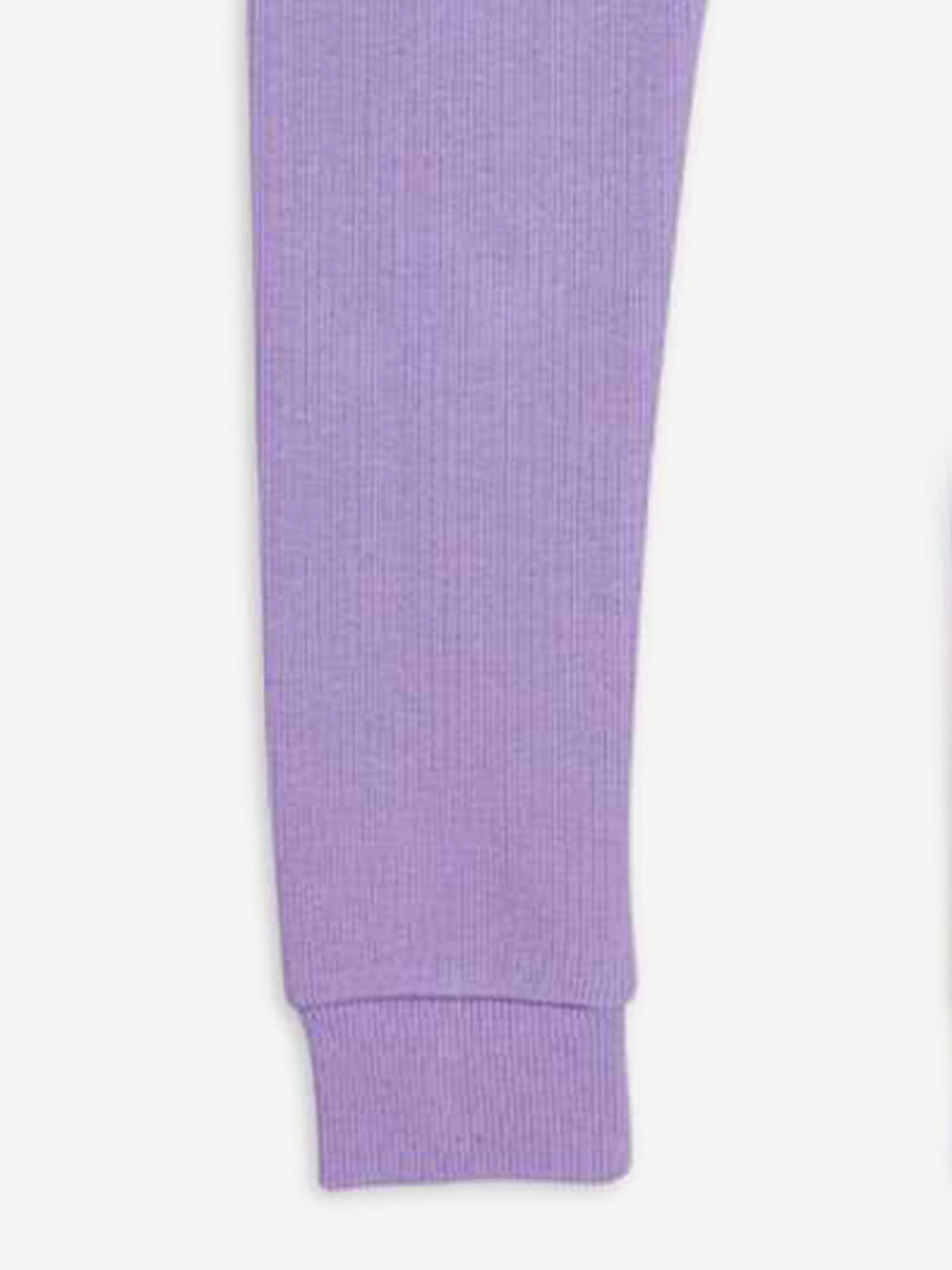 Mädchen Unifarbene Rippen-Leggings in Lila