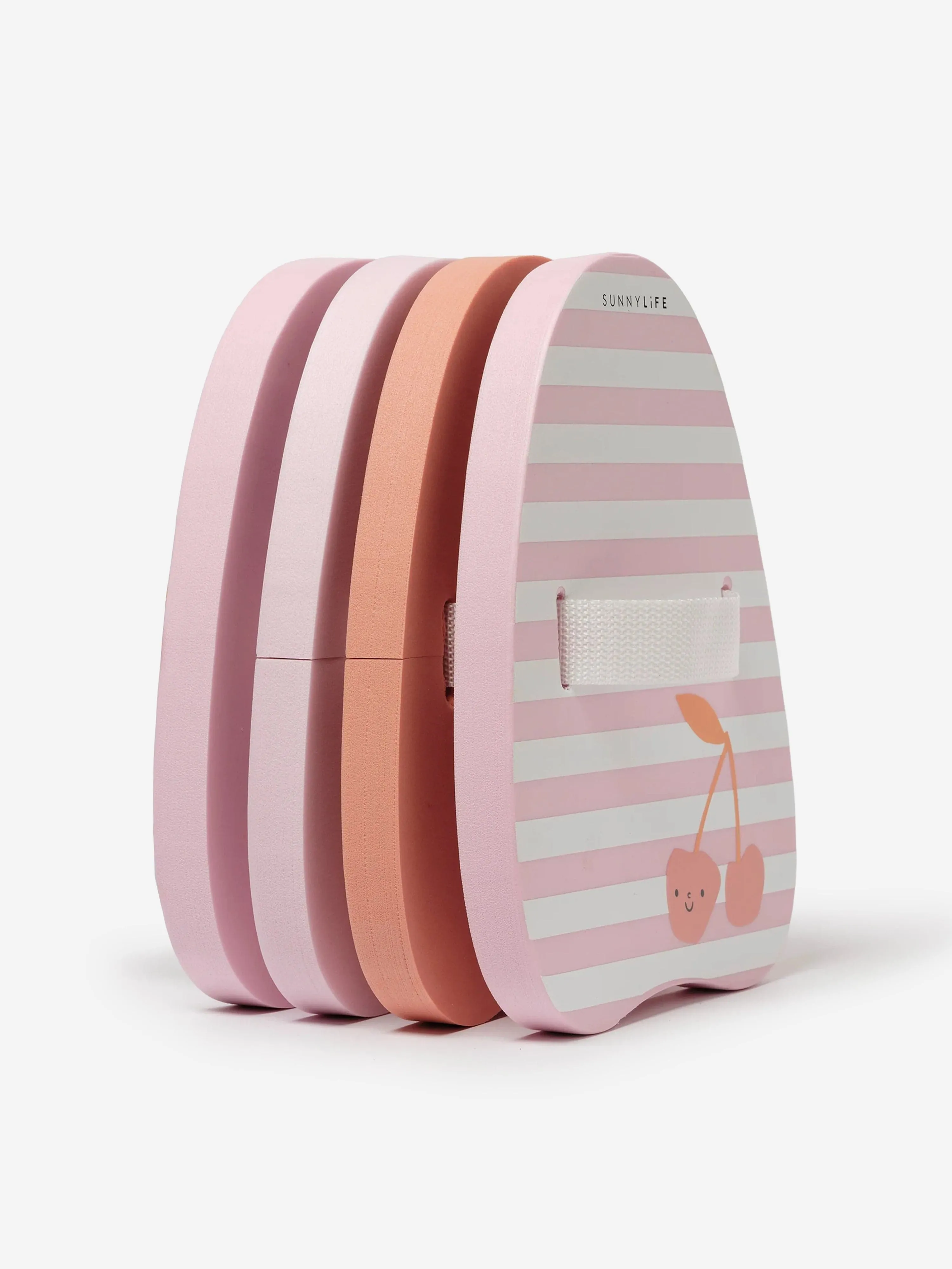 Mädchen Gestreiftes Bubble Rücken Schwimmhilfe Kirsche in Rosa (23cm)