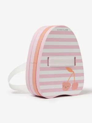 Mädchen Gestreiftes Bubble Rücken Schwimmhilfe Kirsche in Rosa (23cm)