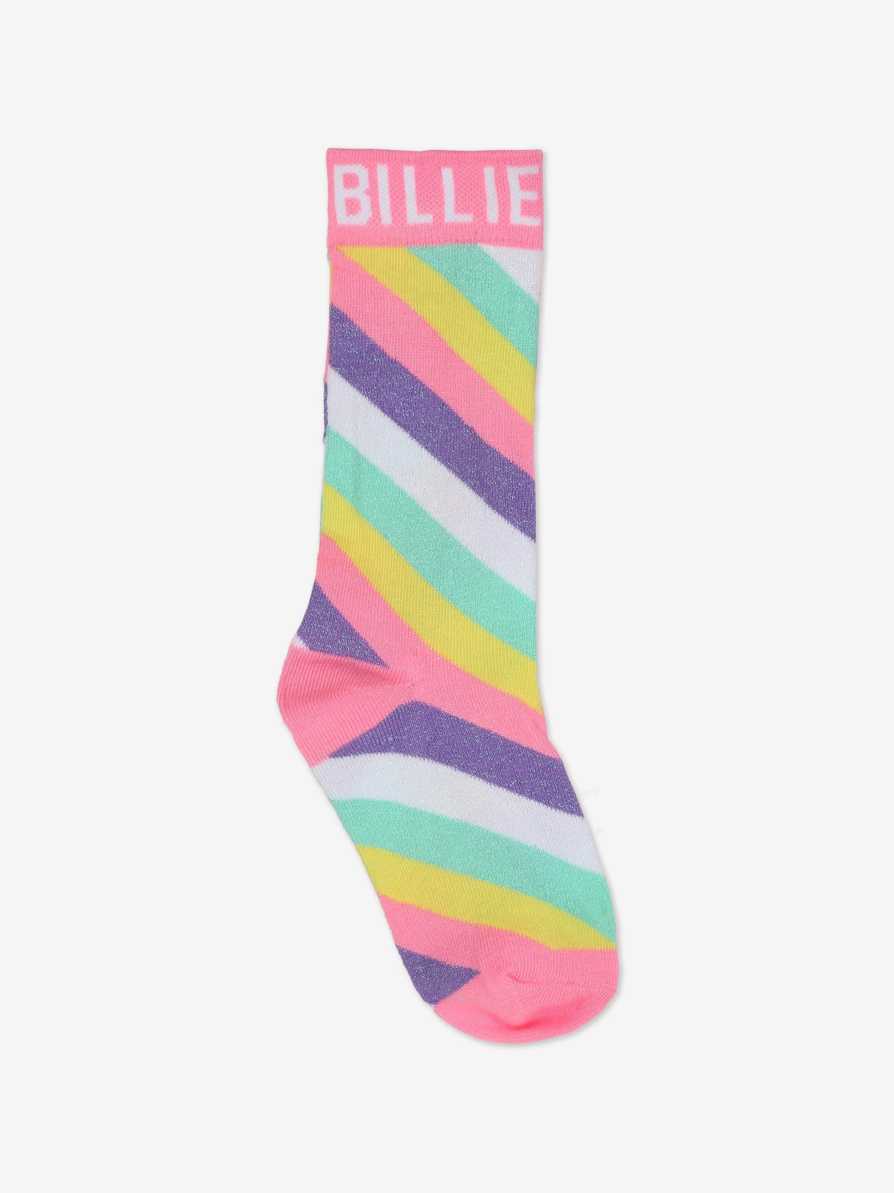 Mädchen gestreifte Logo-Socken in Mehrfarben
