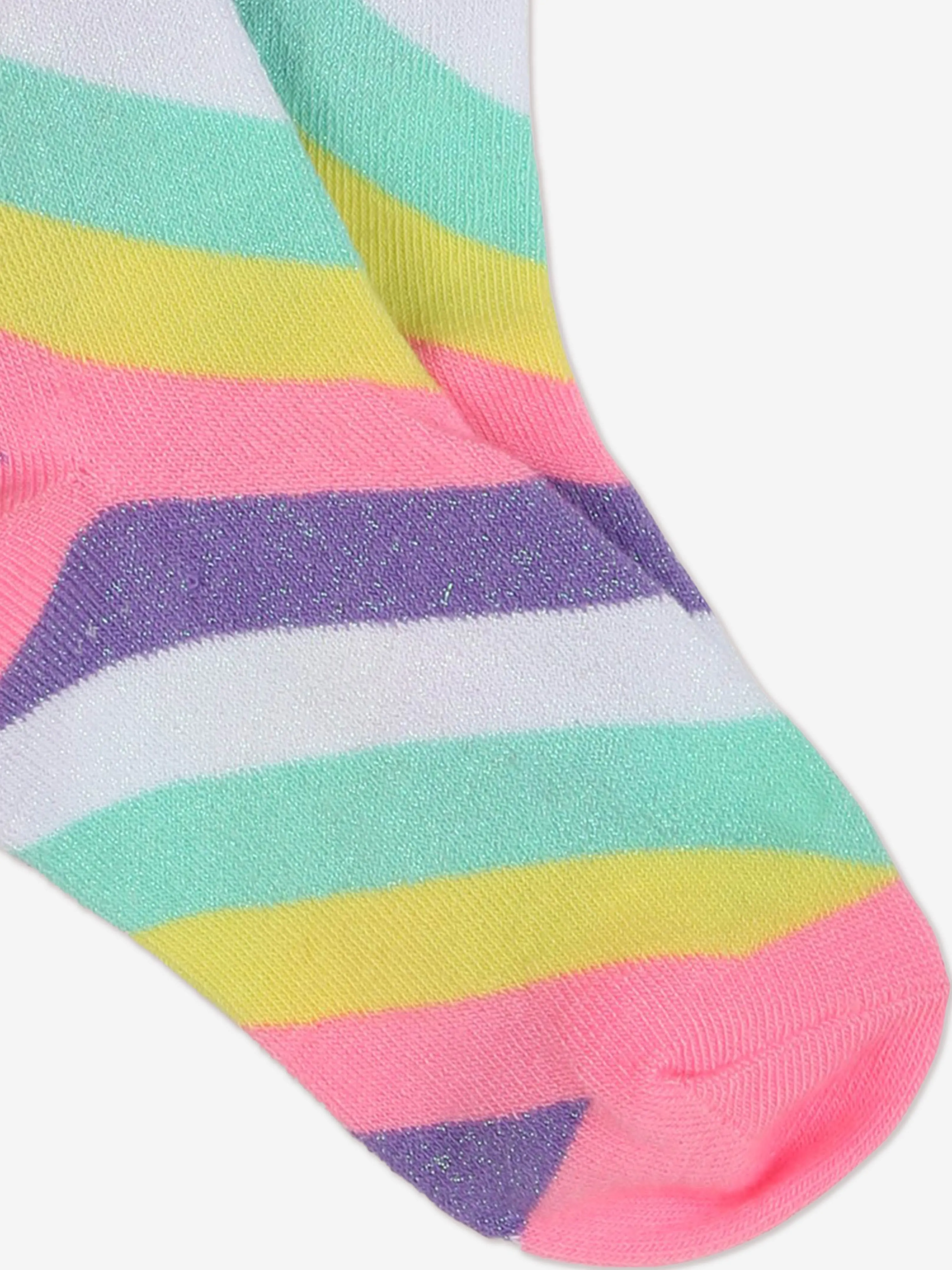 Mädchen gestreifte Logo-Socken in Mehrfarben