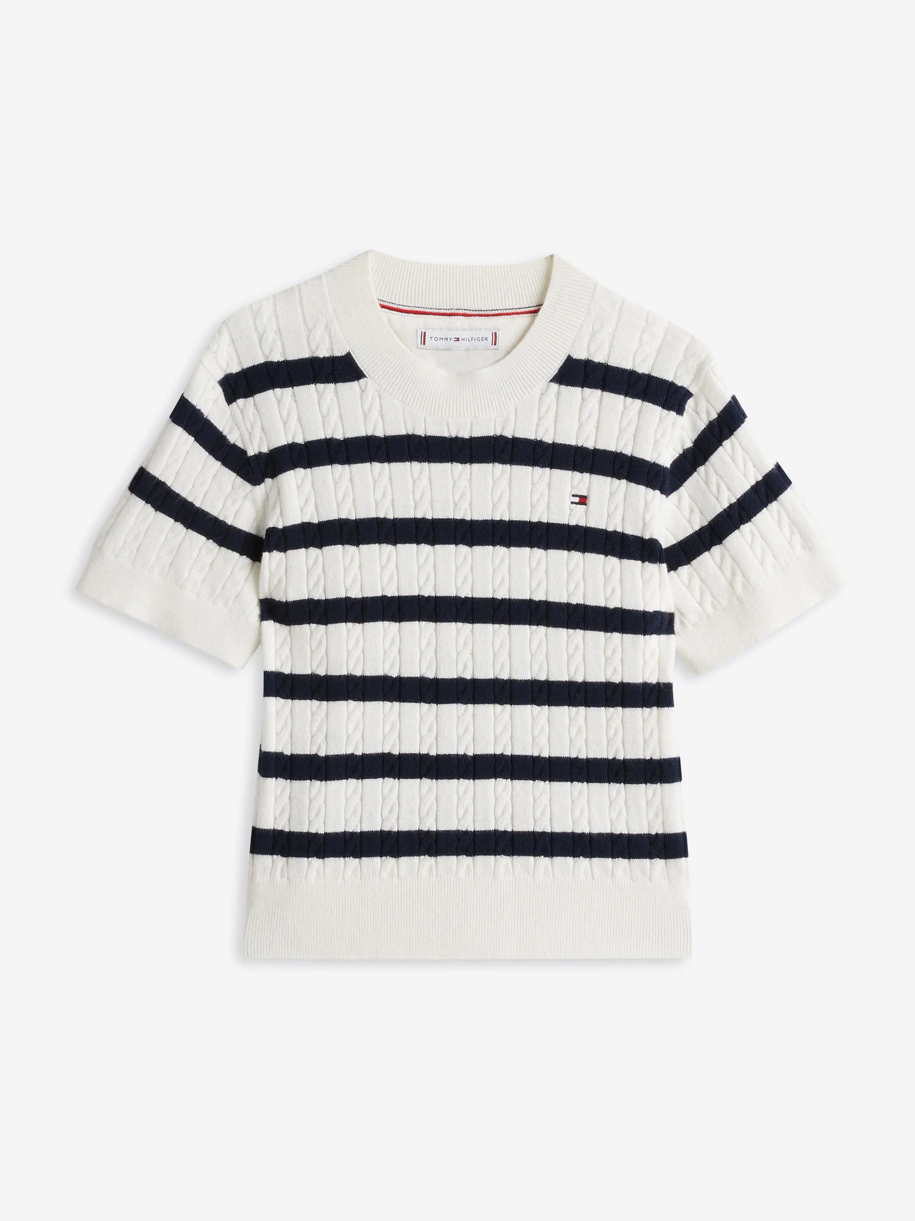 Gestreifter Mini-Strickpullover für Mädchen in Mehrfarben