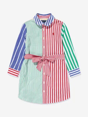 Mädchen Gestreiftes Shirt-Kleid in Mehrfarbig