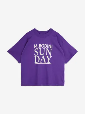 Sonntags-T-Shirt für Mädchen in Lila