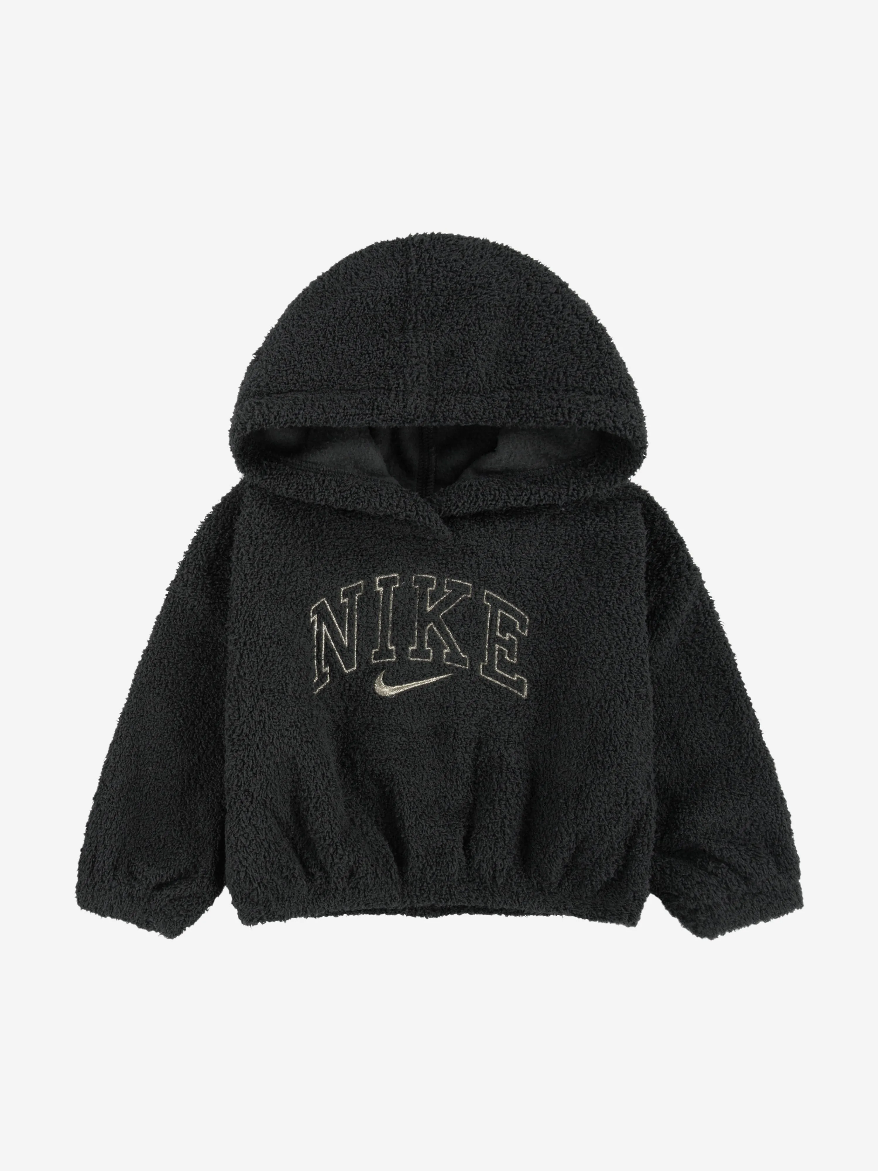 Mädchen Swoosh Spirit Teddy Trainingsanzug in Schwarz