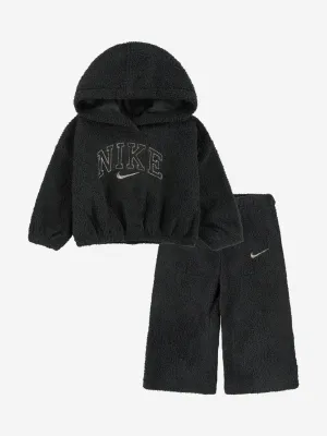 Mädchen Swoosh Spirit Teddy Trainingsanzug in Schwarz