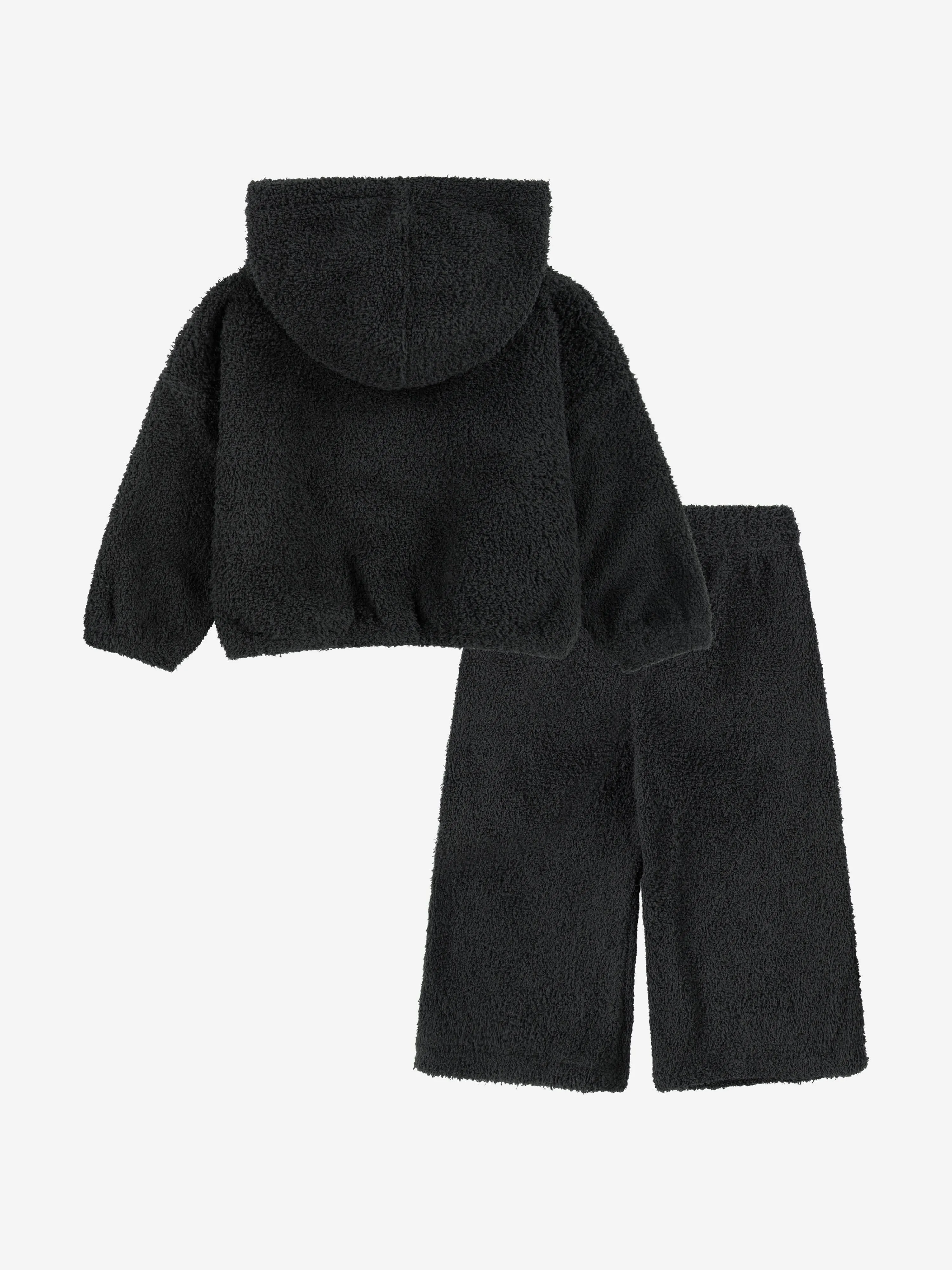 Mädchen Swoosh Spirit Teddy Trainingsanzug in Schwarz