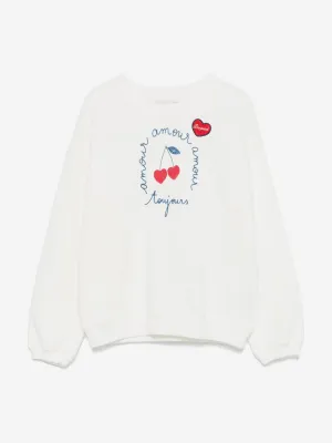 Mädchen Tayla Sweatshirt in Elfenbein