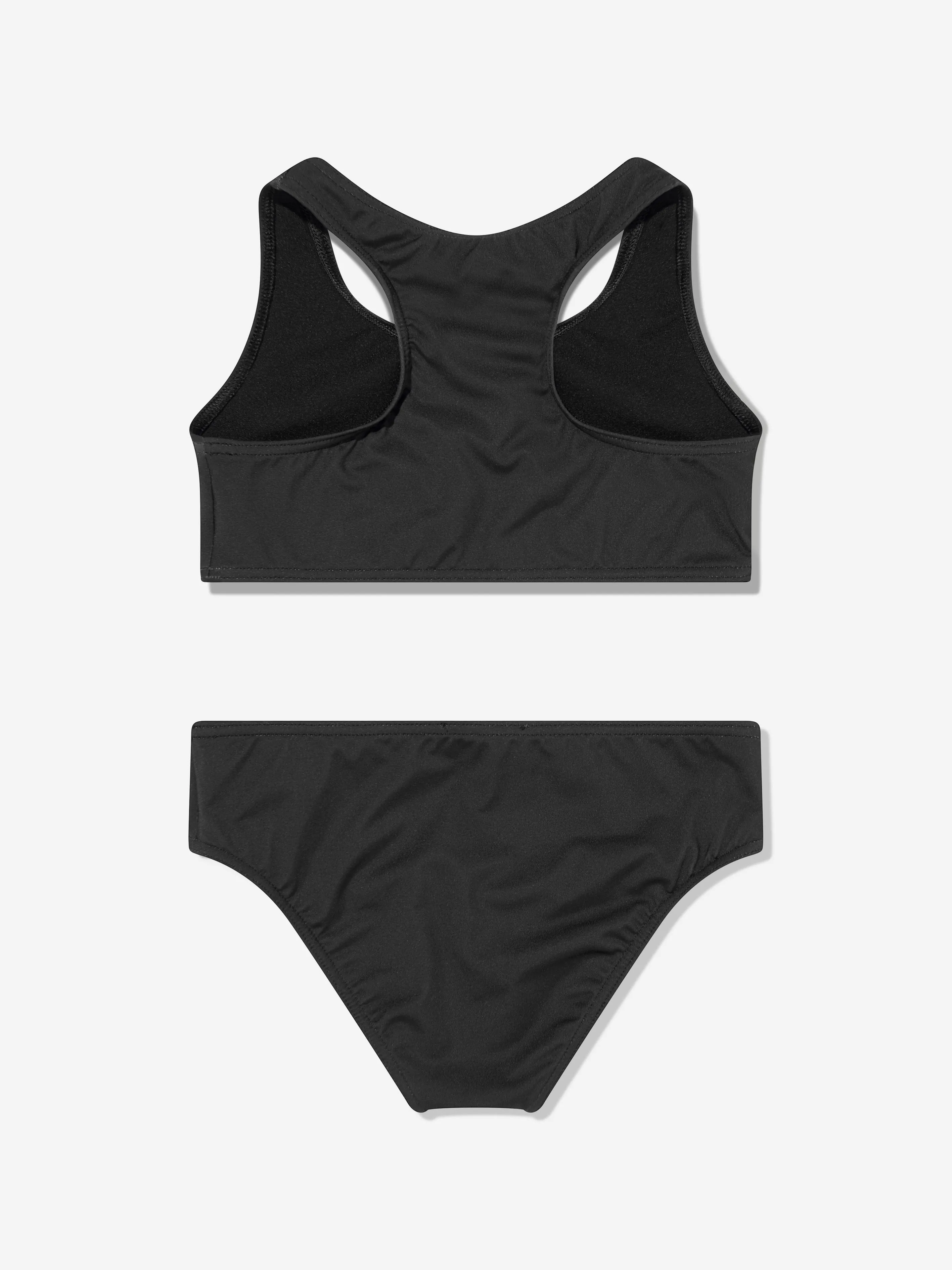 Mädchen Teddybär Logo Bikini in Schwarz