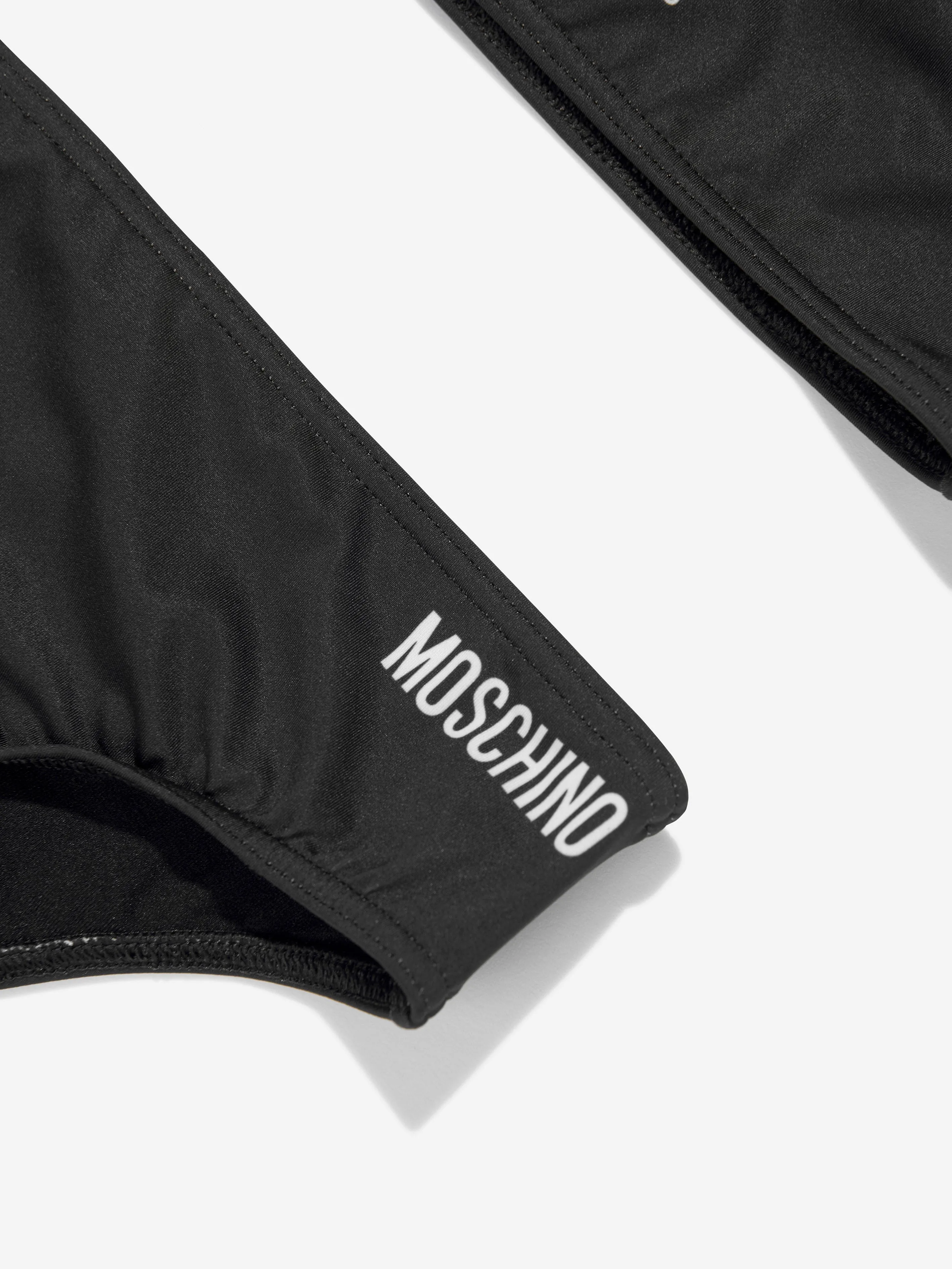 Mädchen Teddybär Logo Bikini in Schwarz