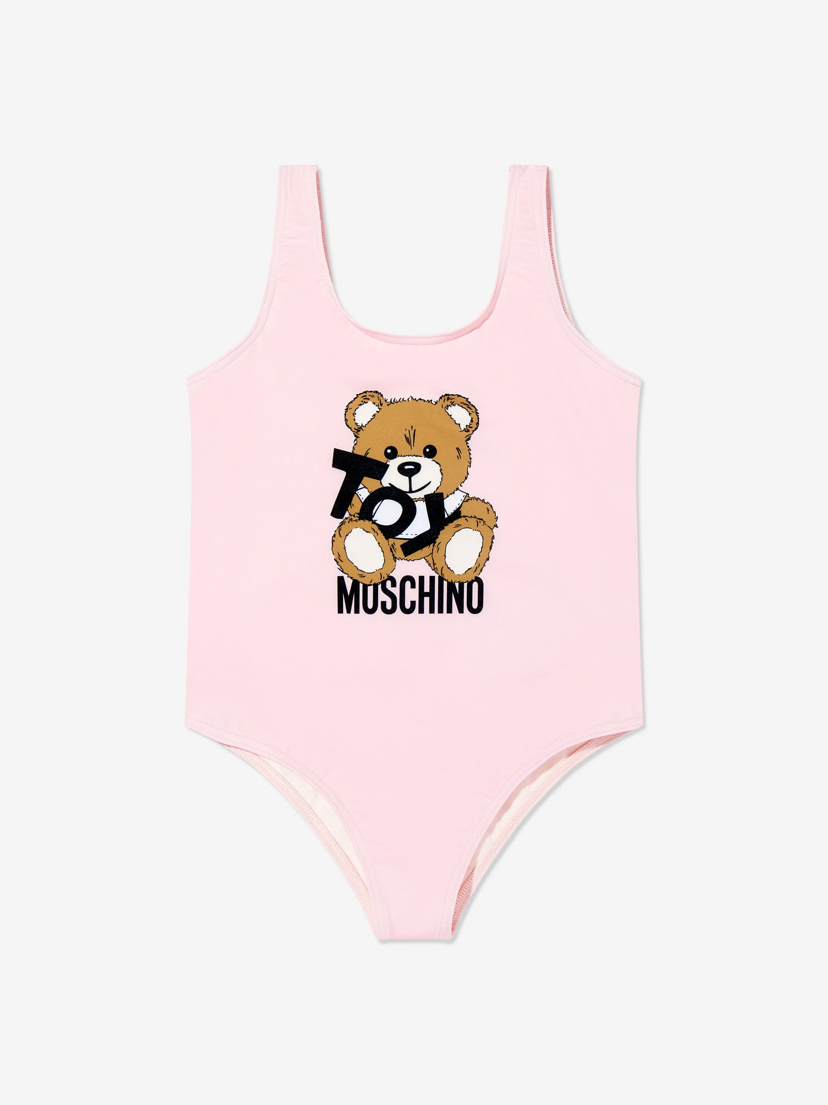 Mädchen Teddybär Logo Badeanzug in Rosa