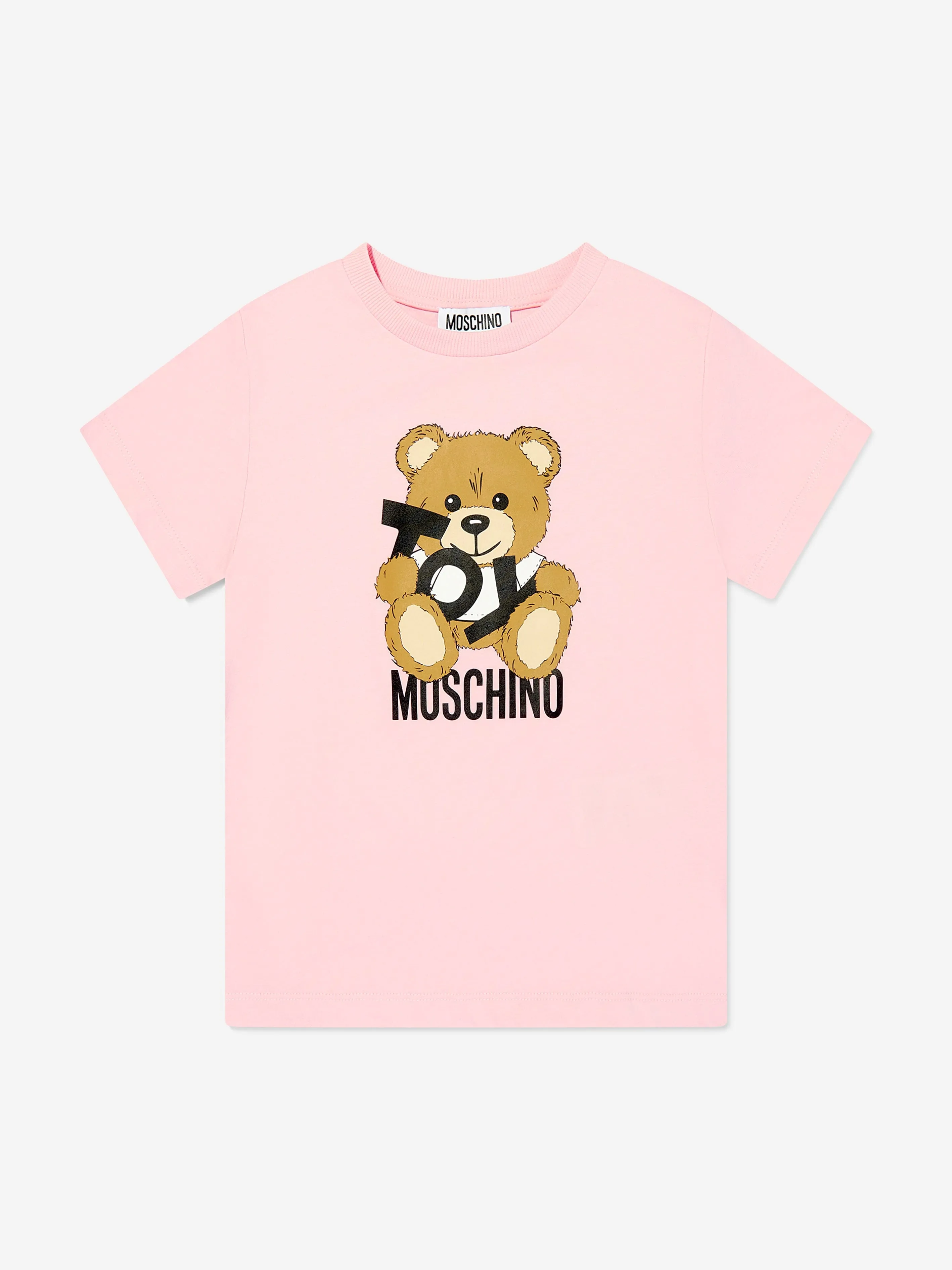 Mädchen Teddybär Logo T-Shirt in Rosa