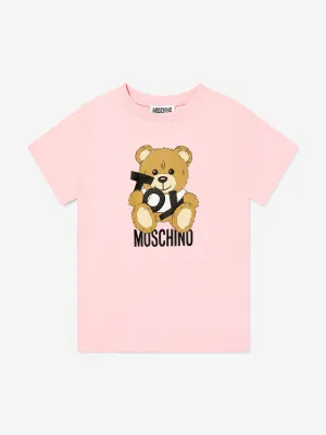 Mädchen Teddybär Logo T-Shirt in Rosa