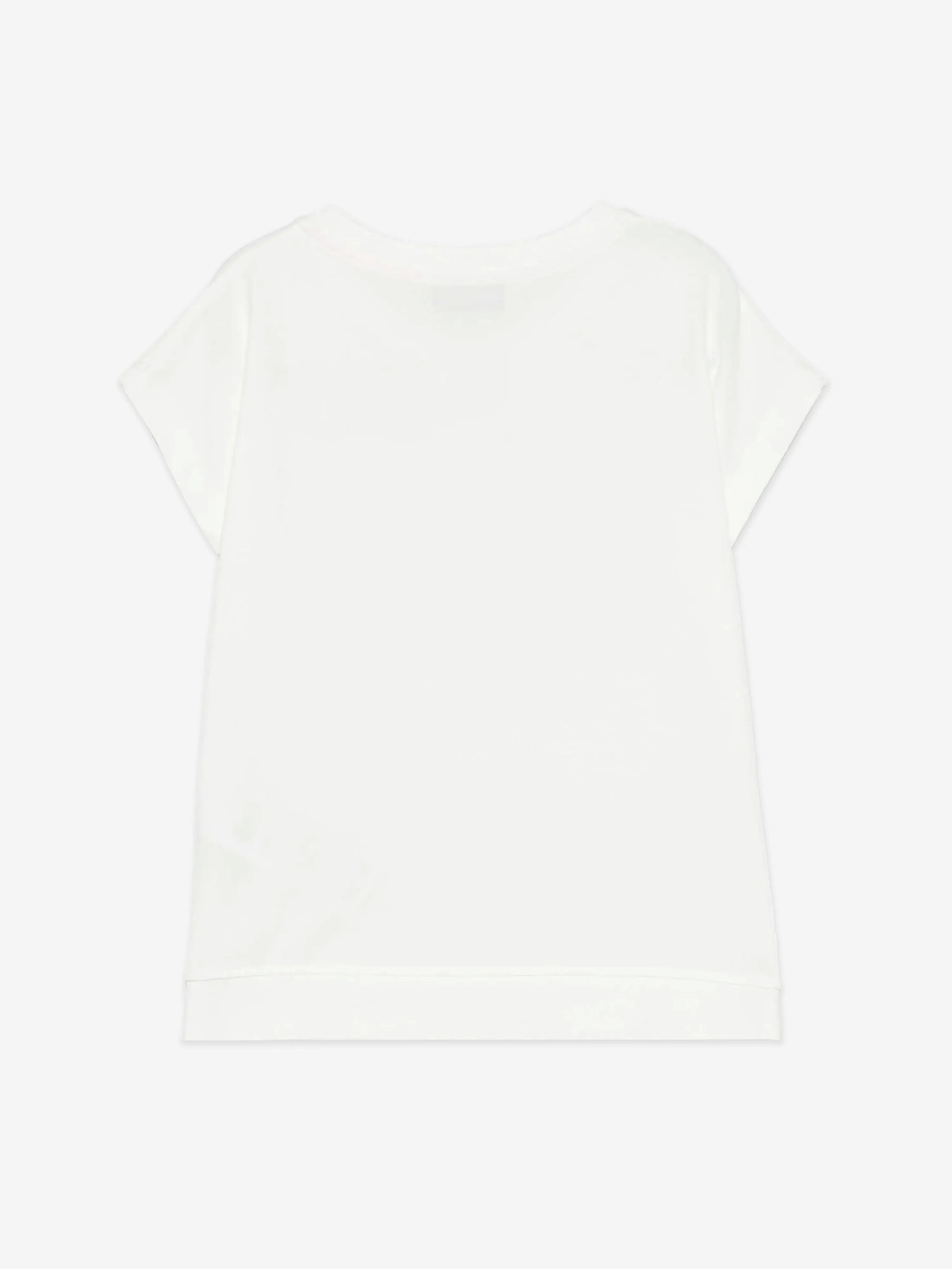 Mädchen Teddybär Maxi T-Shirt in Elfenbein