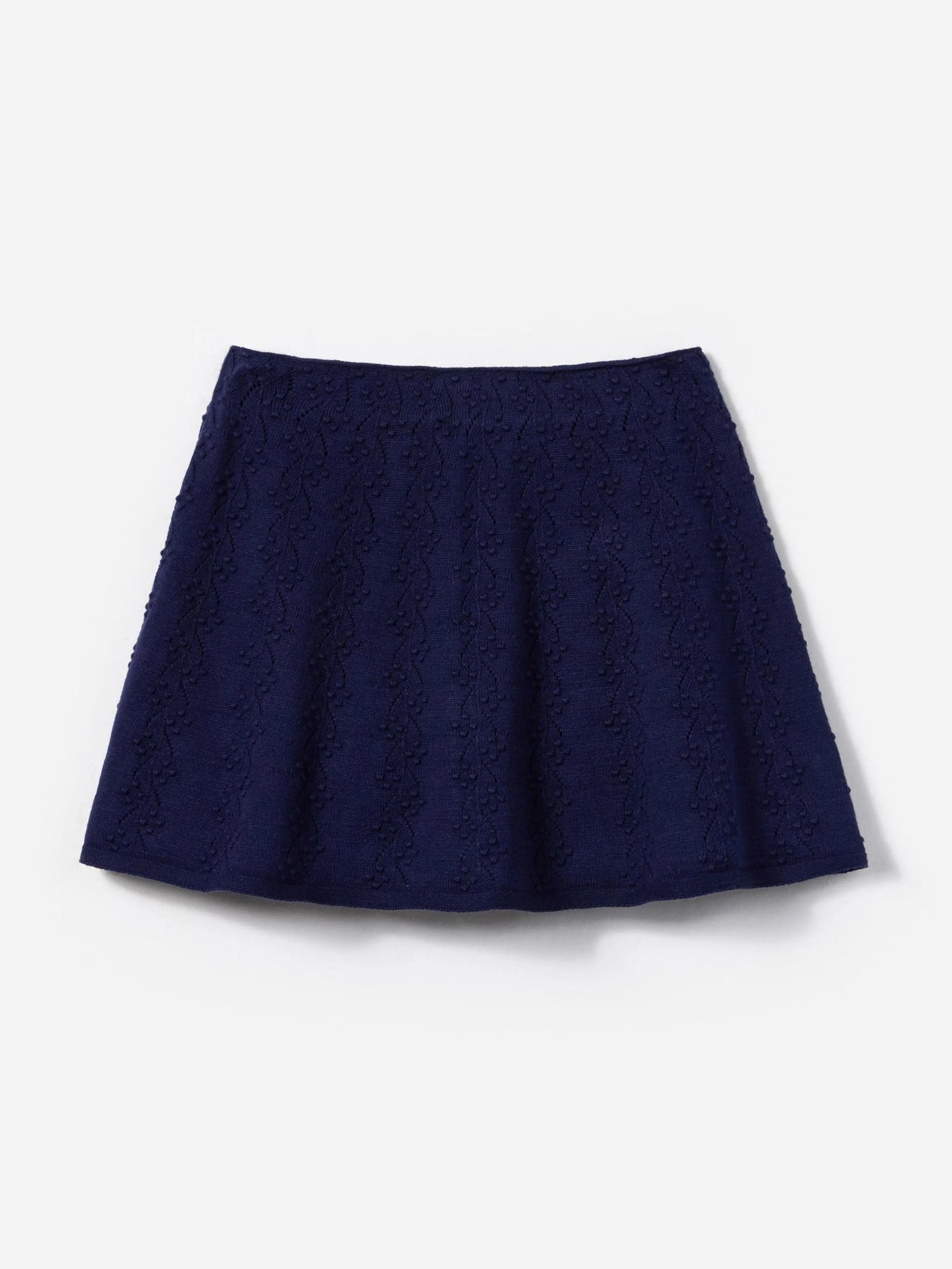Mädchen Strukturierter Strickrock in Marineblau