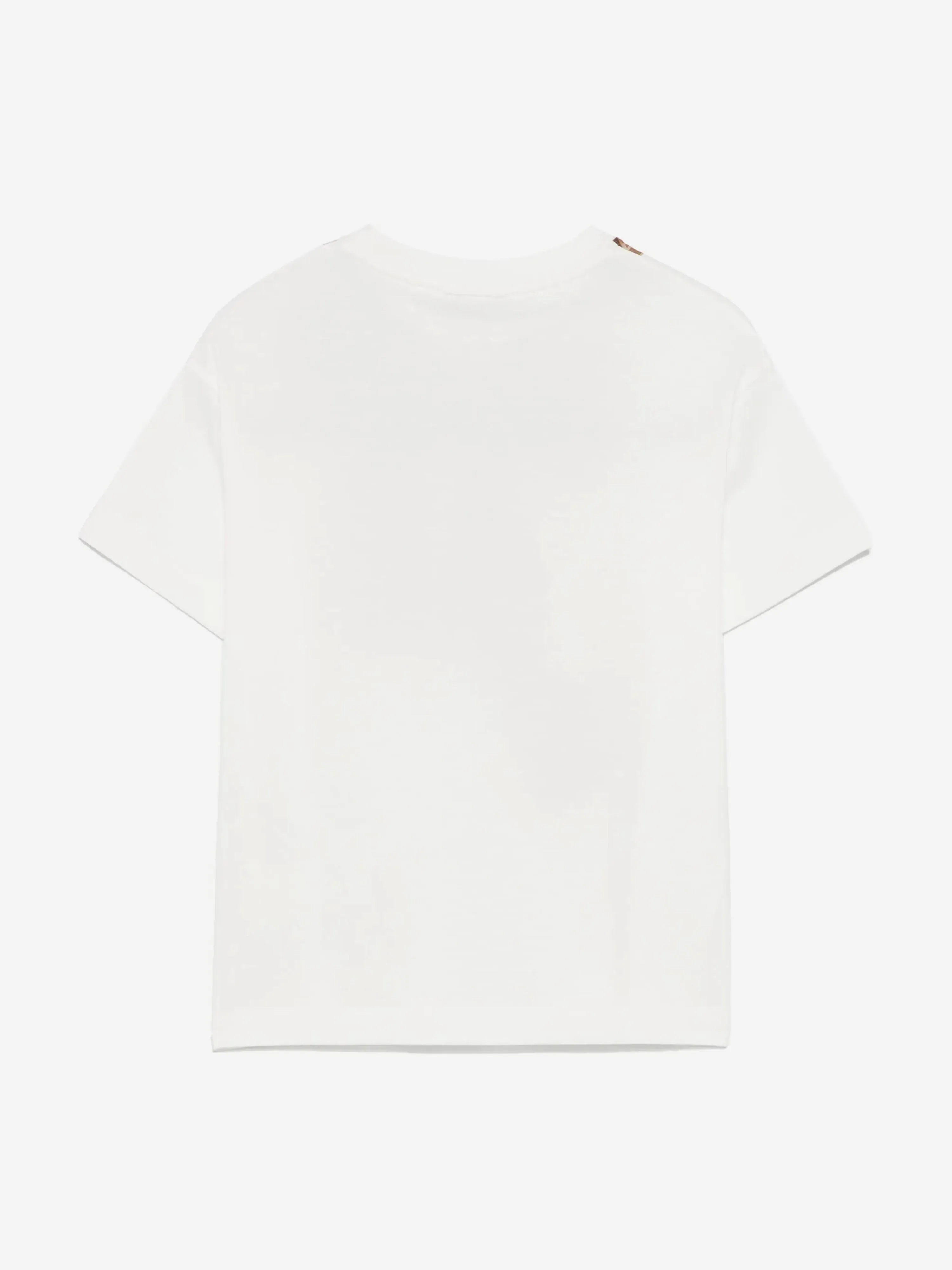 Mädchen Trompe l'oeil Schleifen-Print T-Shirt in Weiß