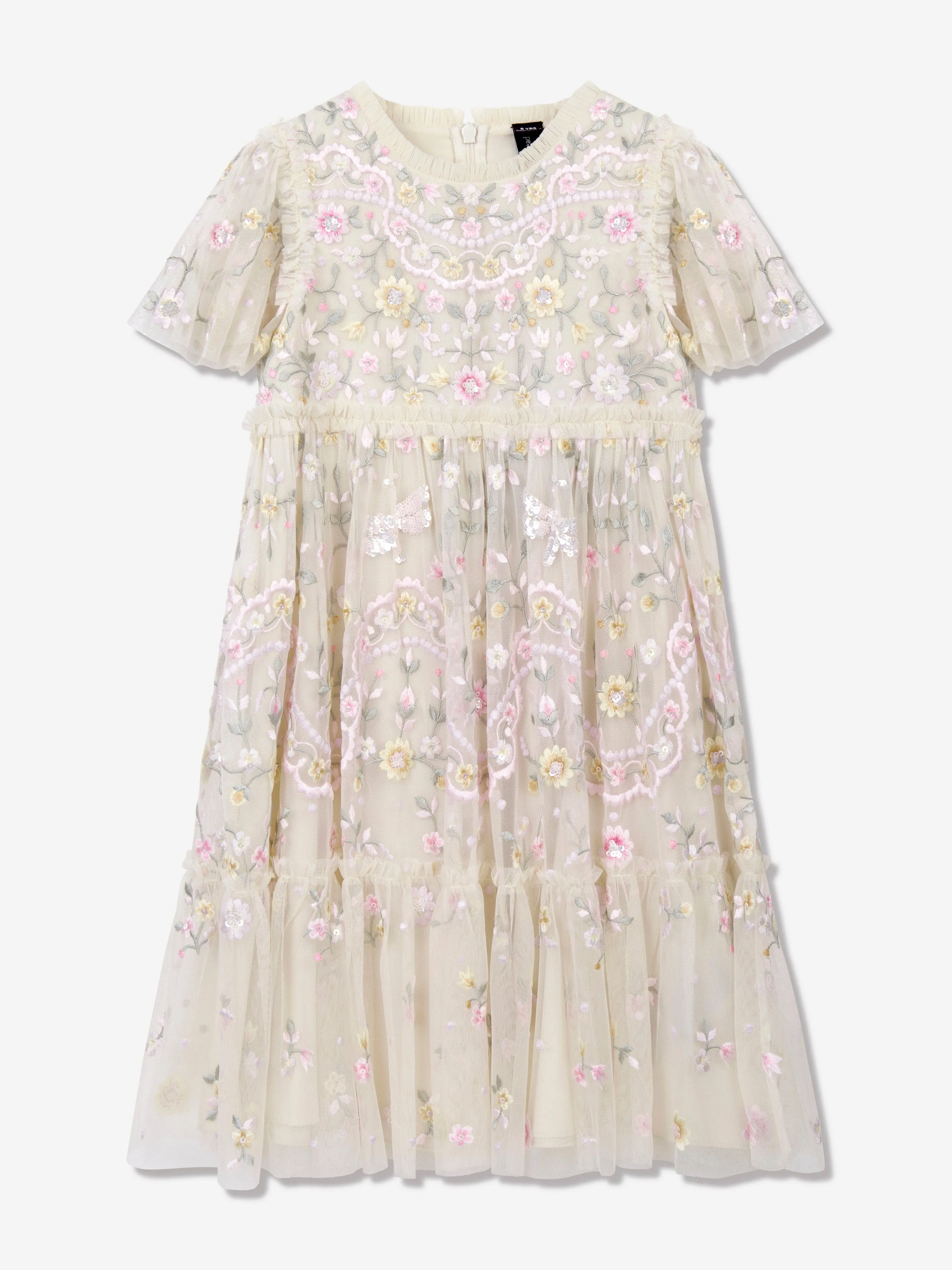Mädchen Tüll Libellenkleid in Elfenbein