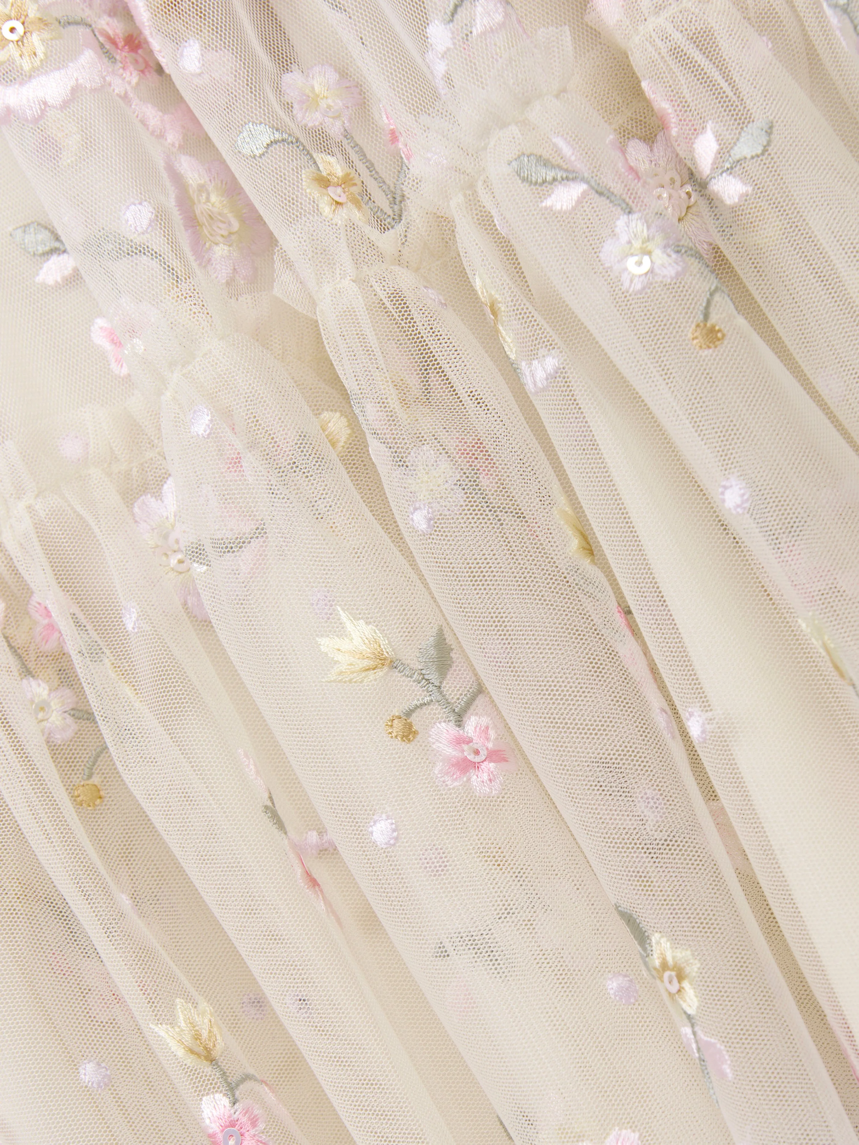 Mädchen Tüll Libellenkleid in Elfenbein