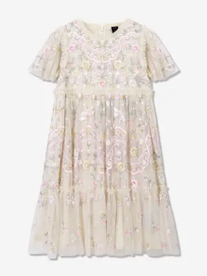 Mädchen Tüll Libellenkleid in Elfenbein