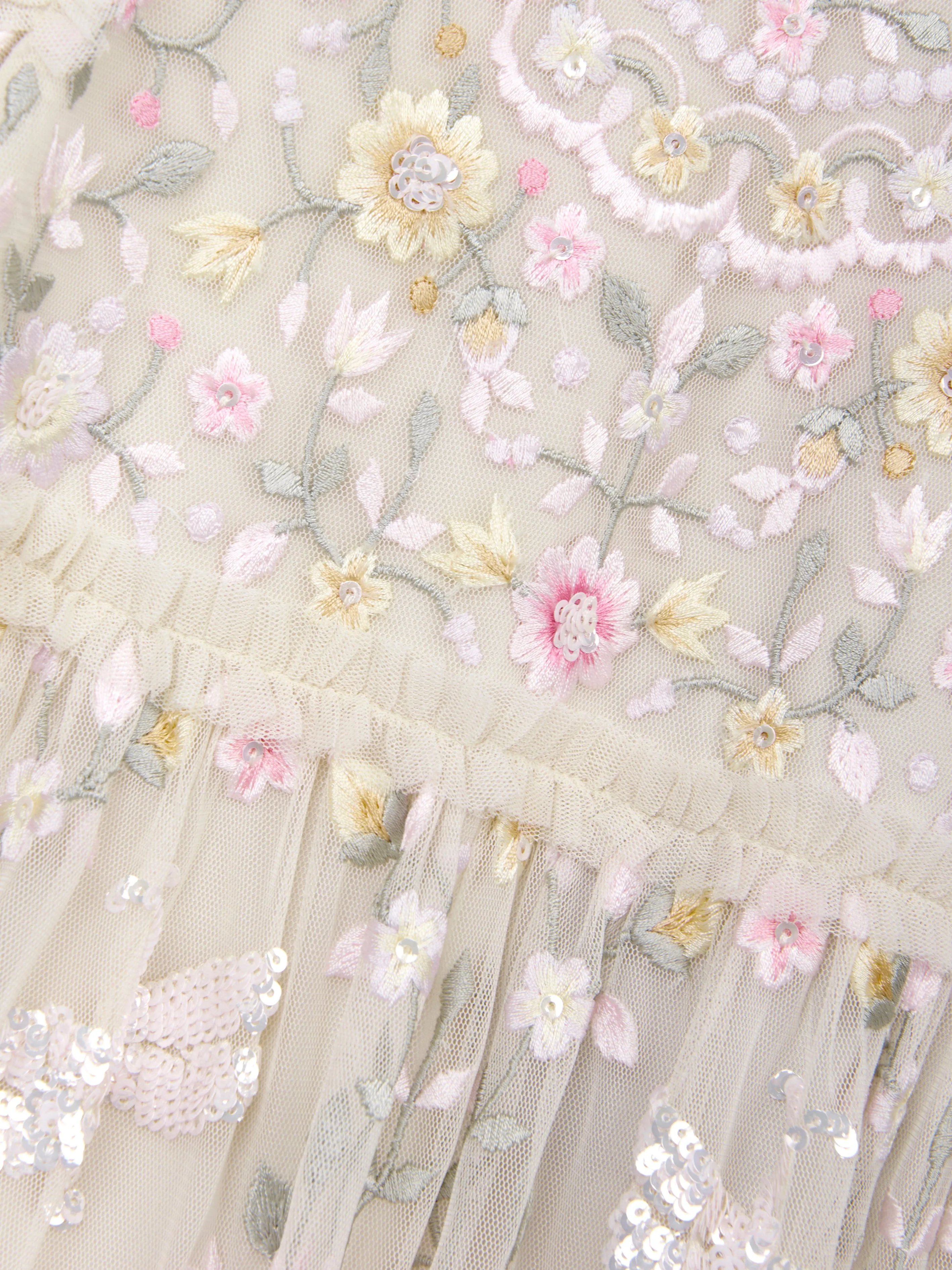 Mädchen Tüll Libellenkleid in Elfenbein