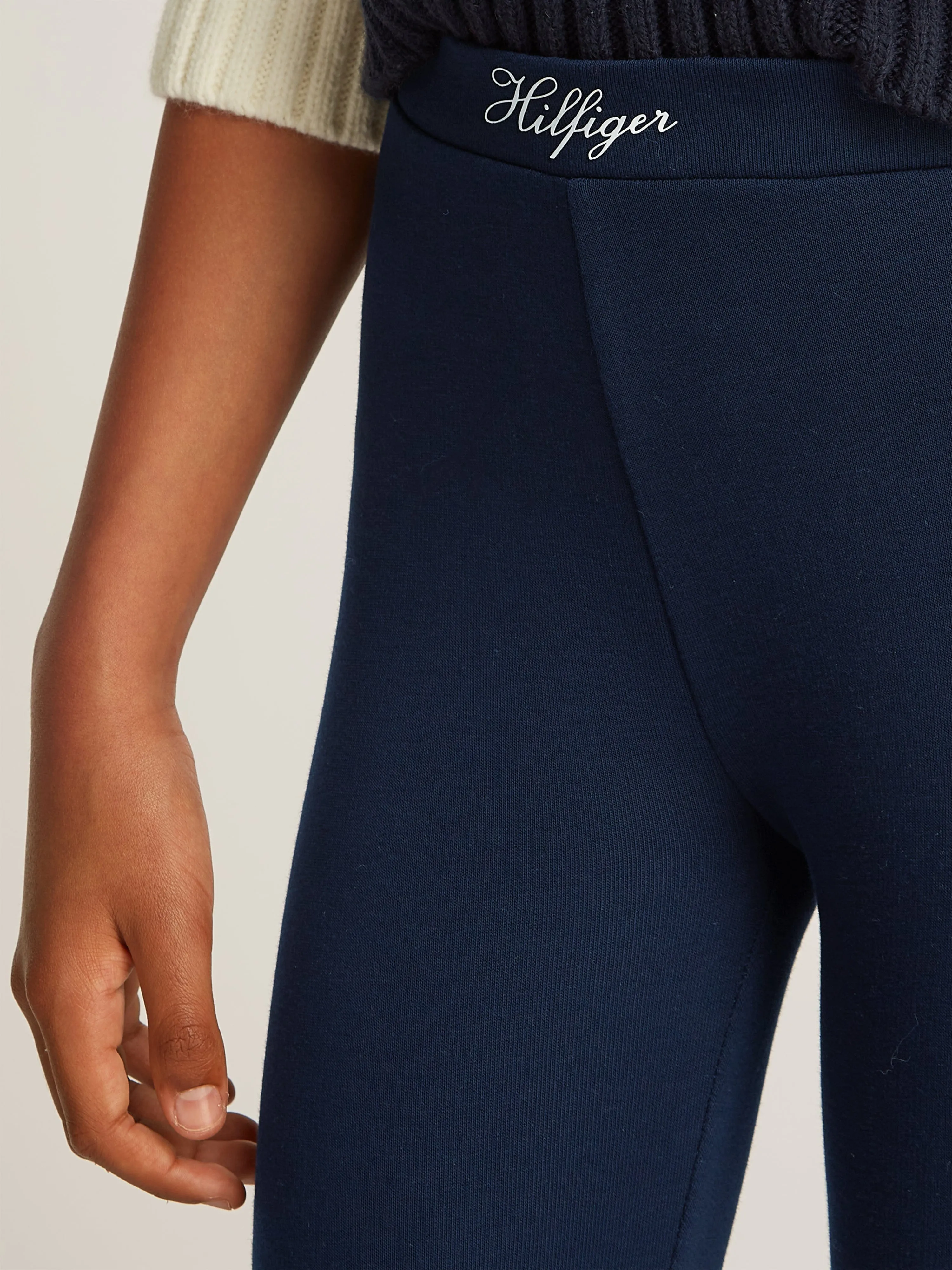 Mädchen Varsity Flare Leggings in Marineblau