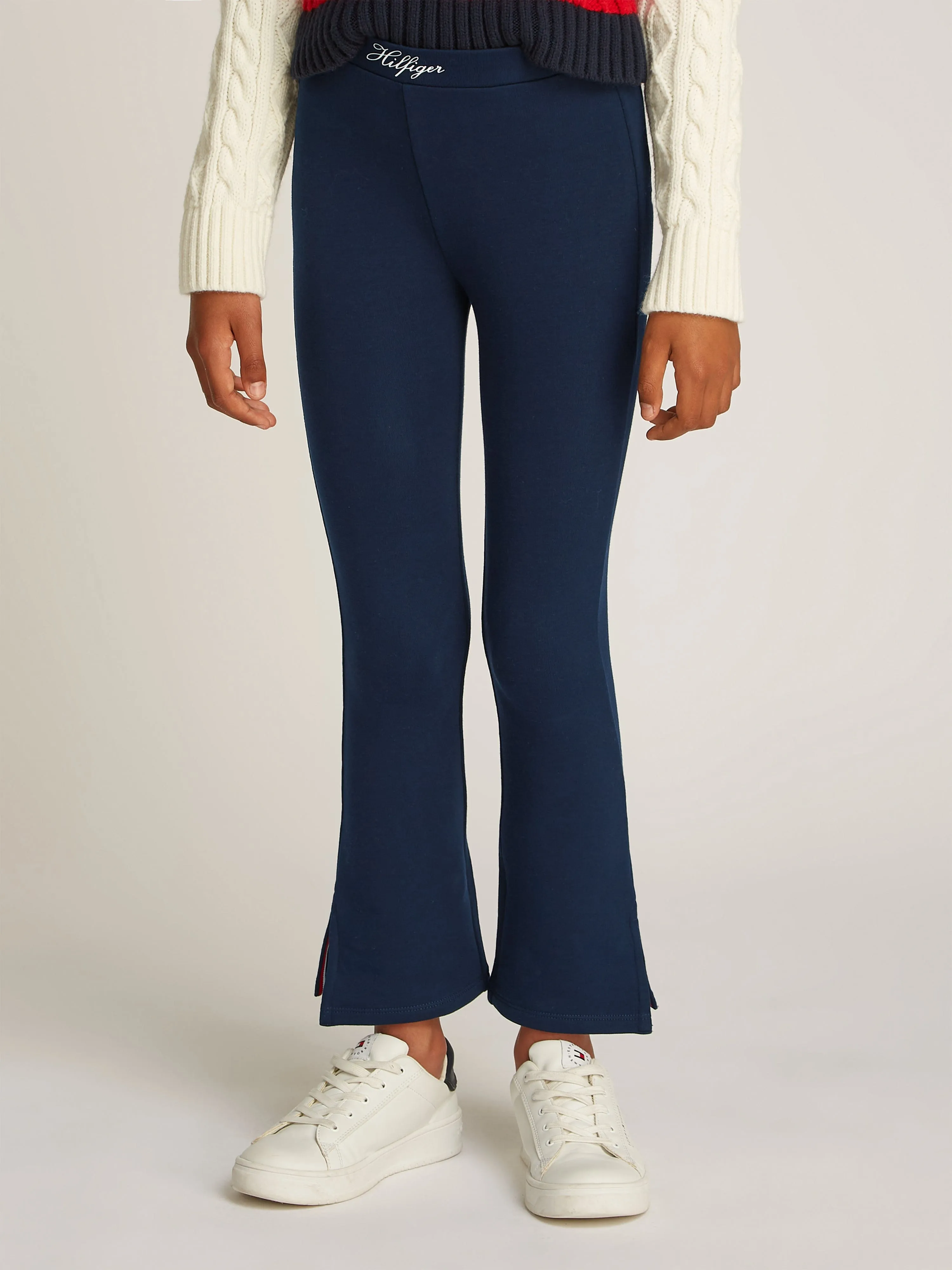 Mädchen Varsity Flare Leggings in Marineblau