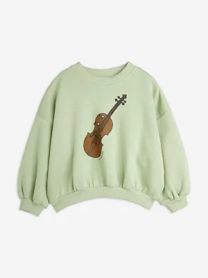 Mädchen Geigen Pullover in Grün