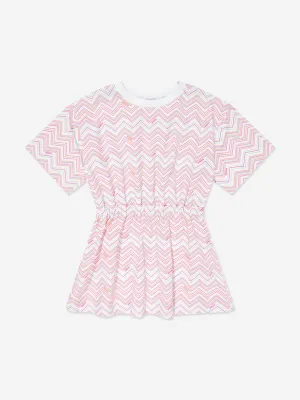 Mädchen Zickzack-Jerseykleid in Mehrfarbig