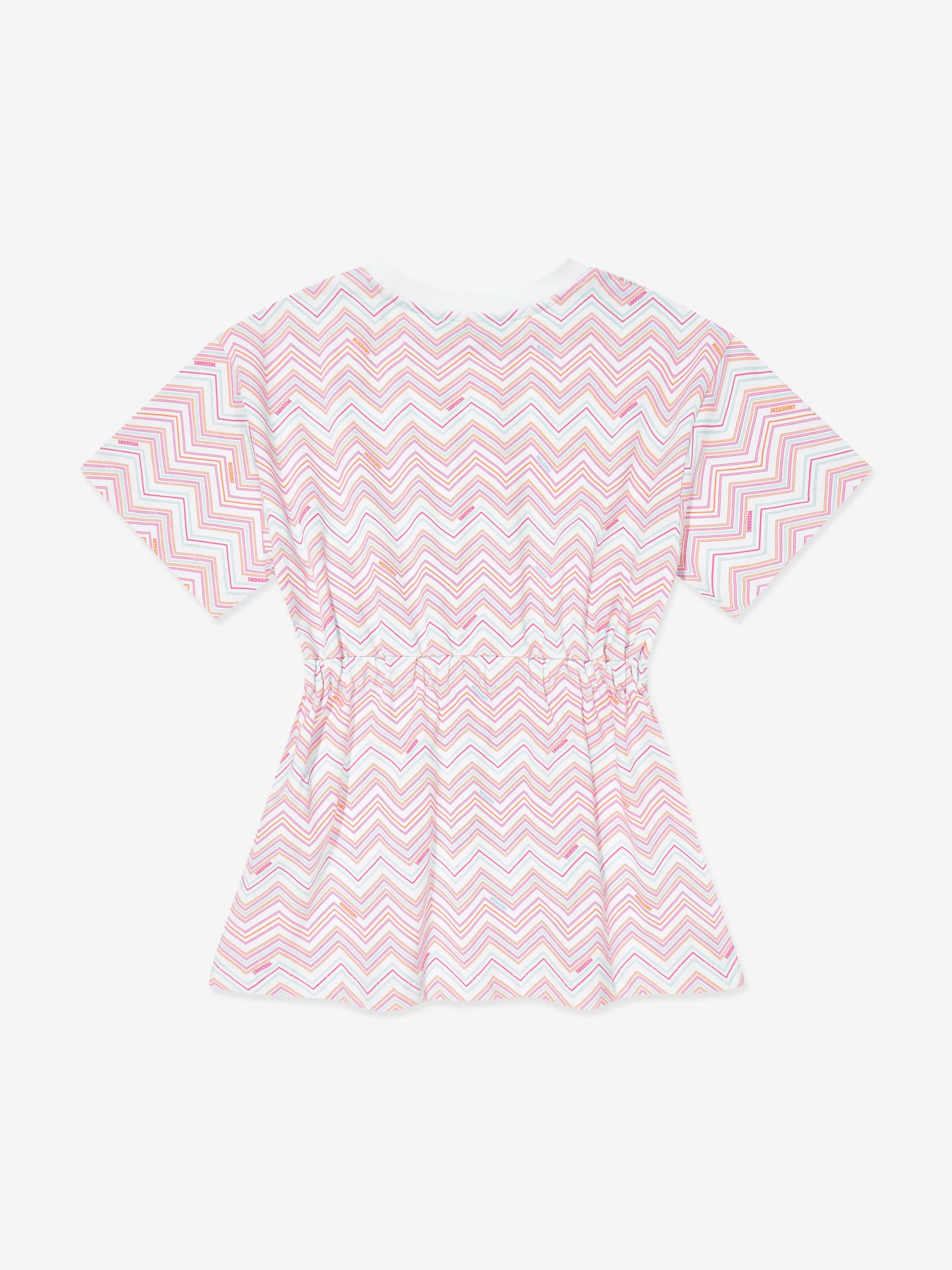 Mädchen Zickzack-Jerseykleid in Mehrfarbig