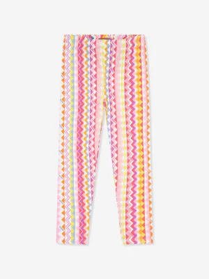 Mädchen Zickzack-Leggings in Mehrfarben