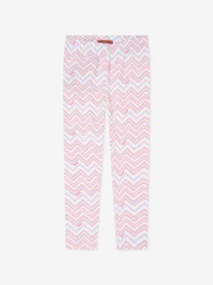 Mädchen Zickzack-Leggings in Mehrfarben